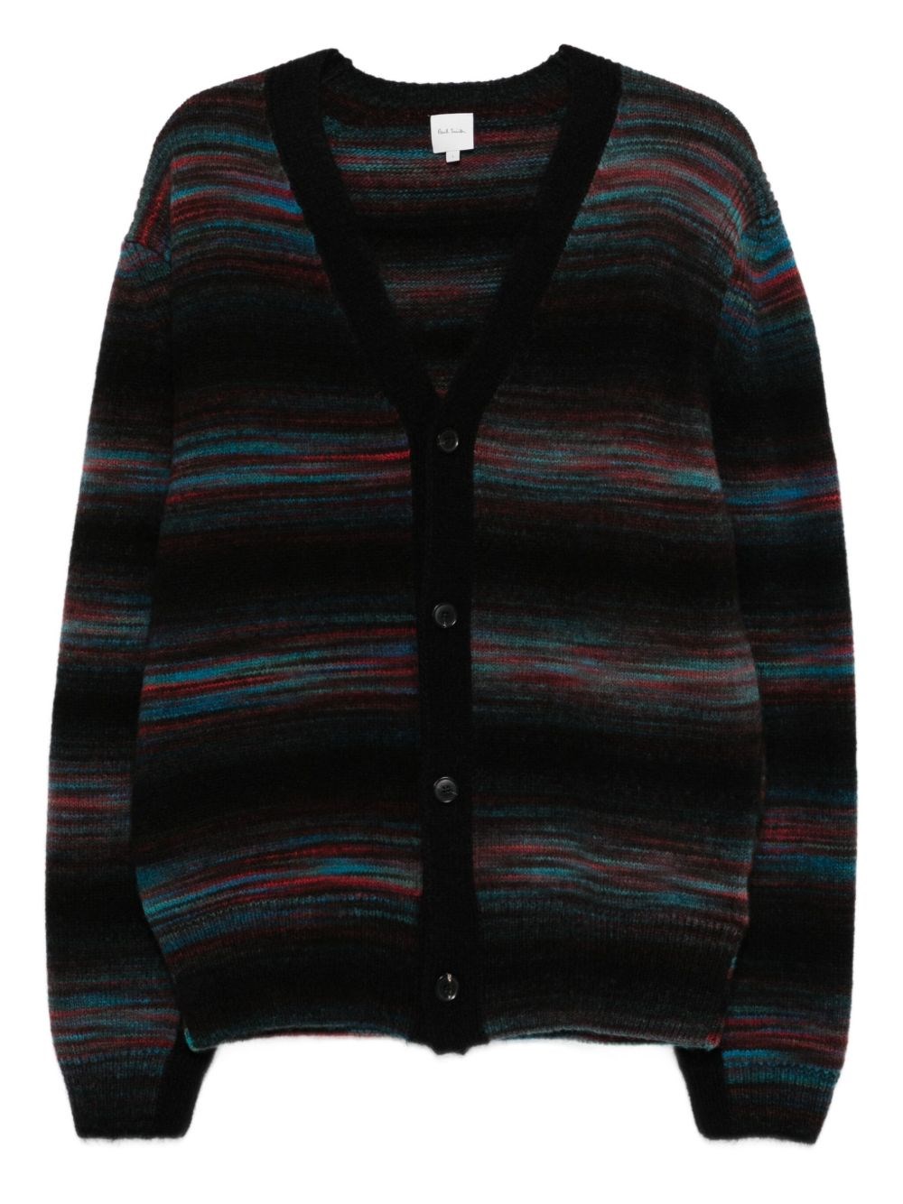 Paul Smith Striped V-neck Long Sleeve Knitwear In Multi
