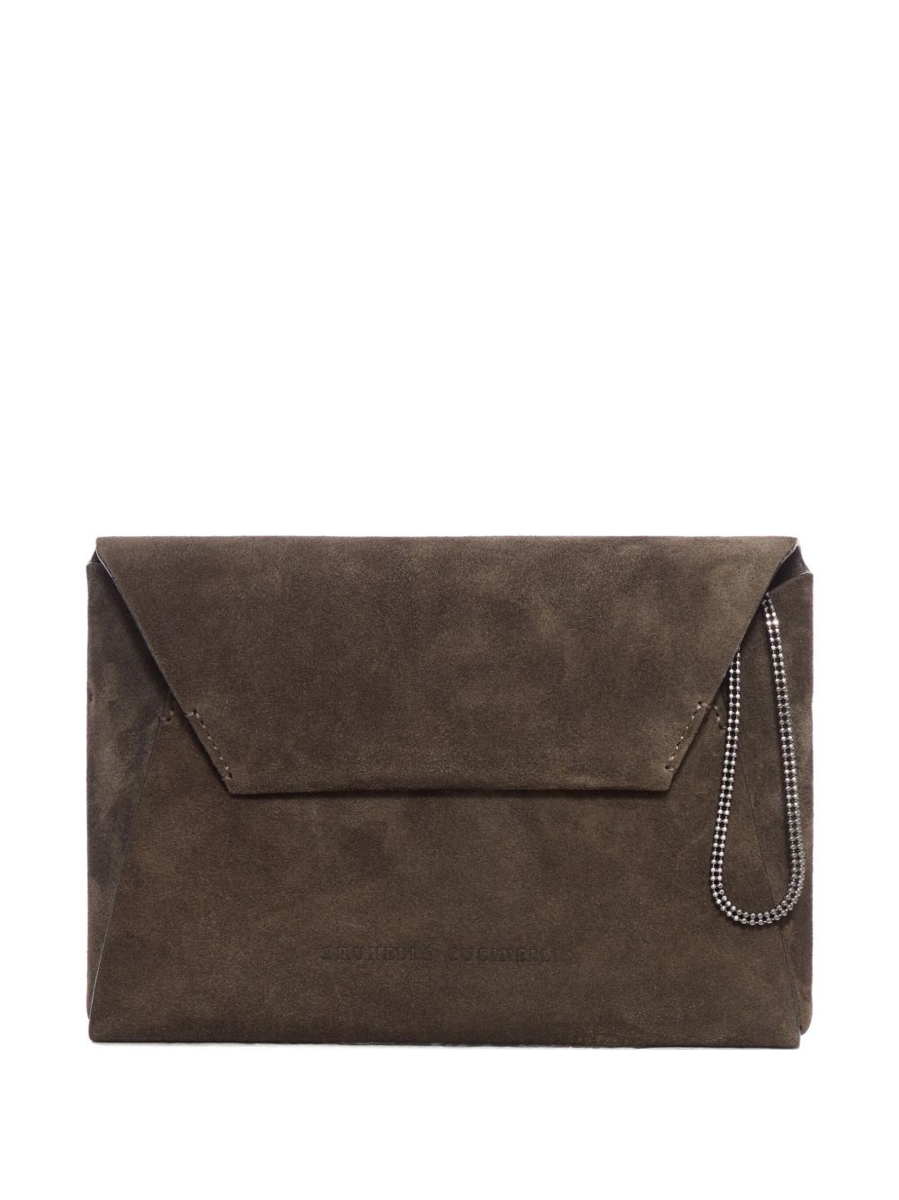 Brunello Cucinelli Suede Leather Mini Bag In Black