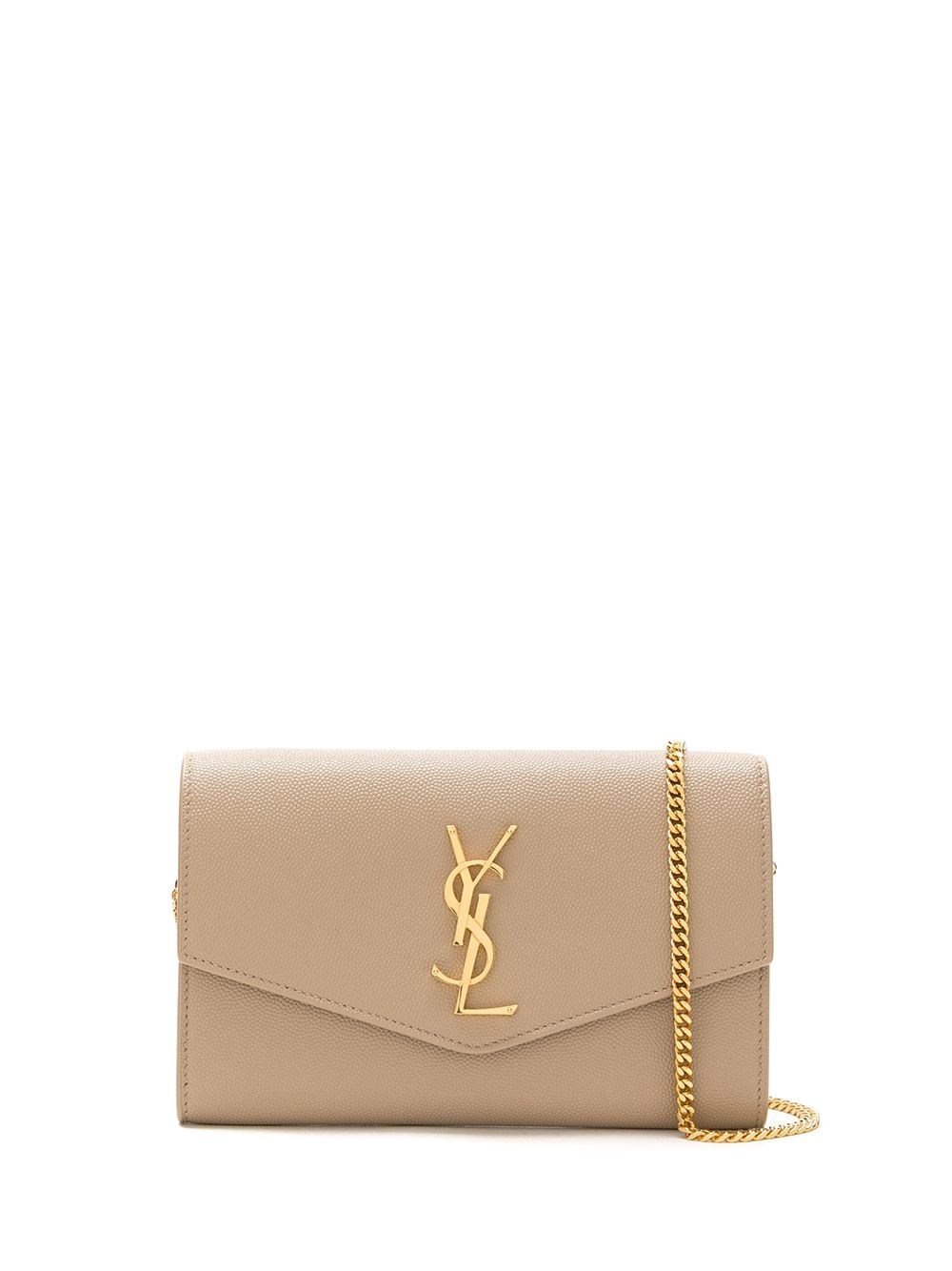 Saint Laurent Uptown Leather Wallet On Chain