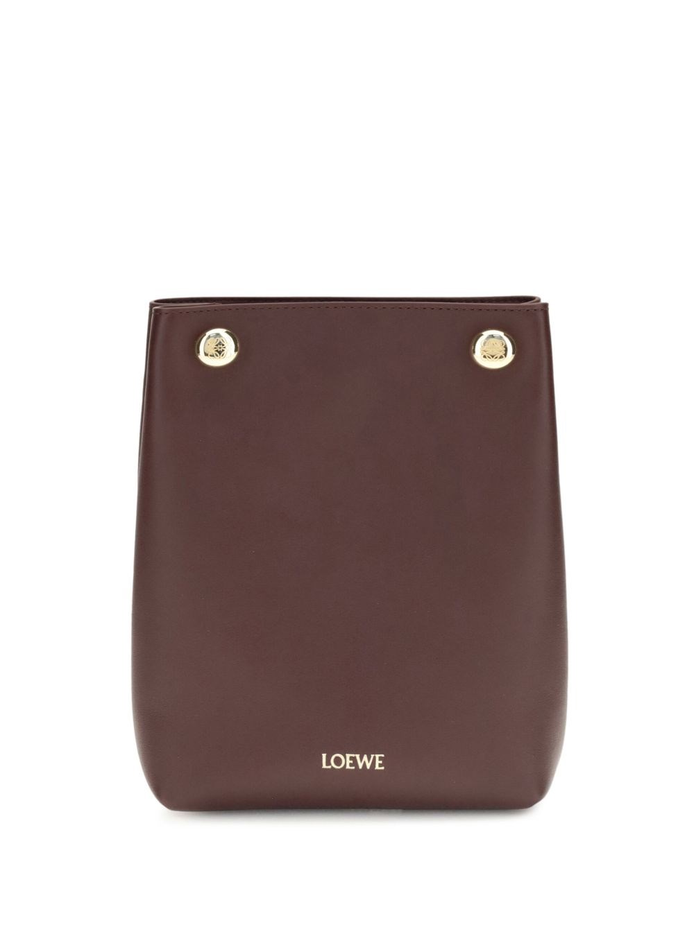 Loewe Pebble Leather Pouch In Red