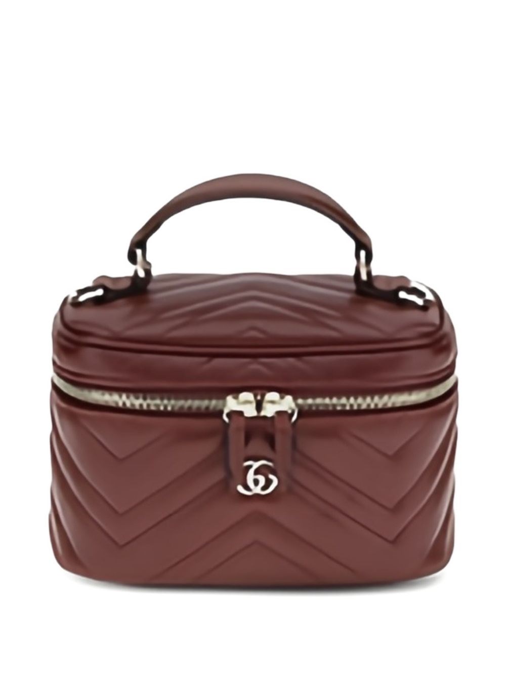 Gucci Gg Marmont Leather Vanity Case In Red