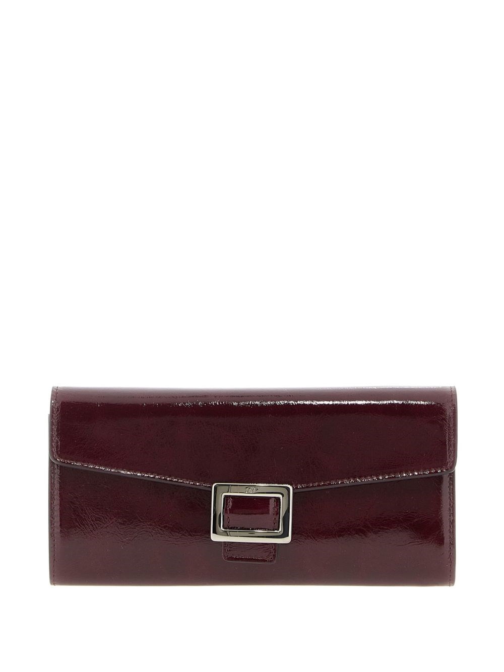 Roger Vivier Belle Vivier Wallet On Chain In Patent Leather In Red