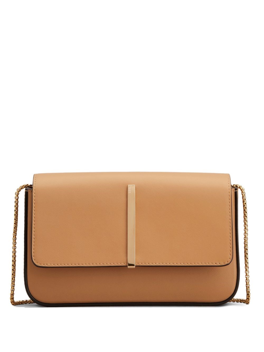 Tod's Mini Metal Bar Leather Shoulder Bag In Brown