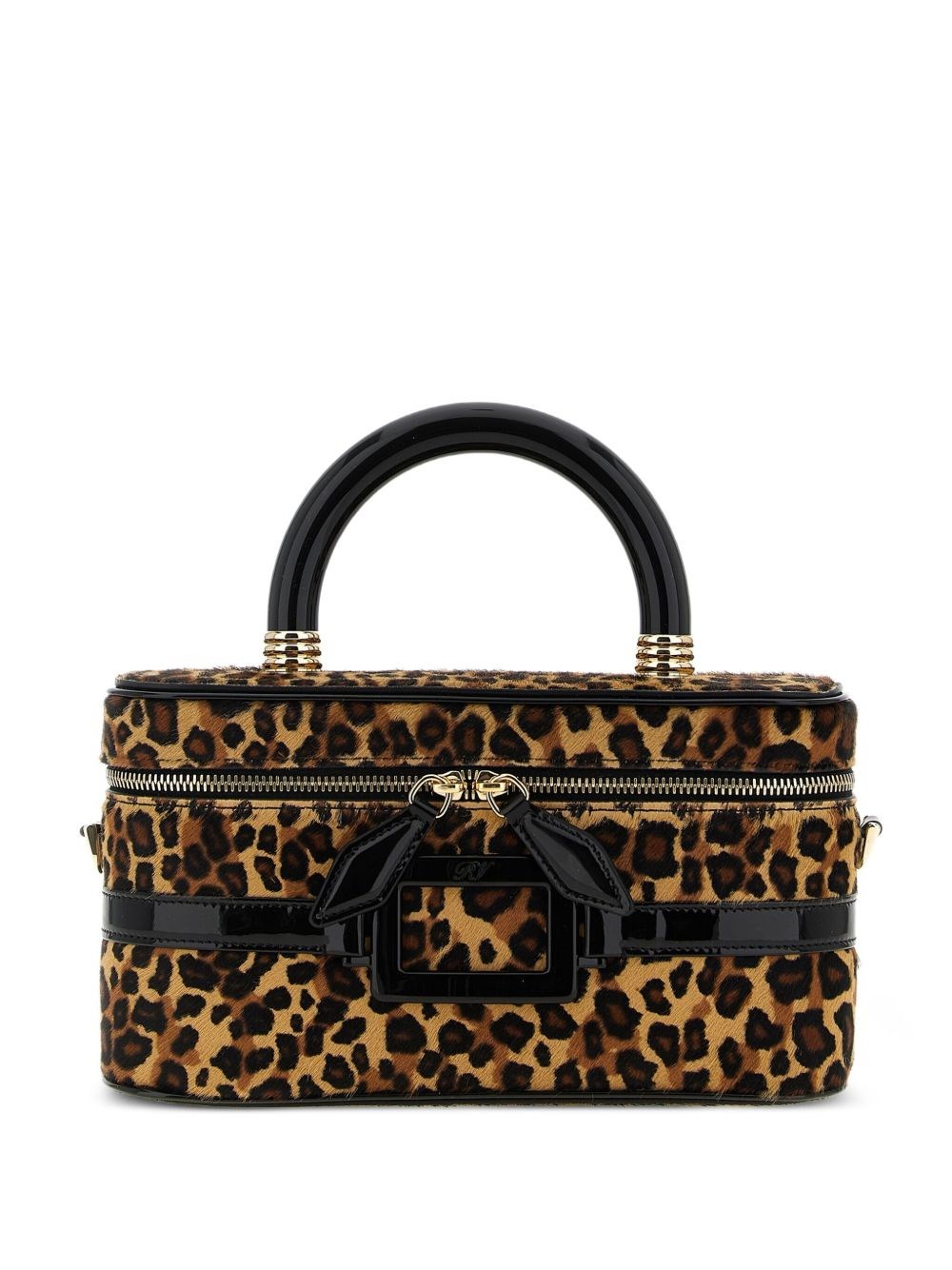 Roger Vivier Belle Vivier Vanity Mini Handbag In Brown