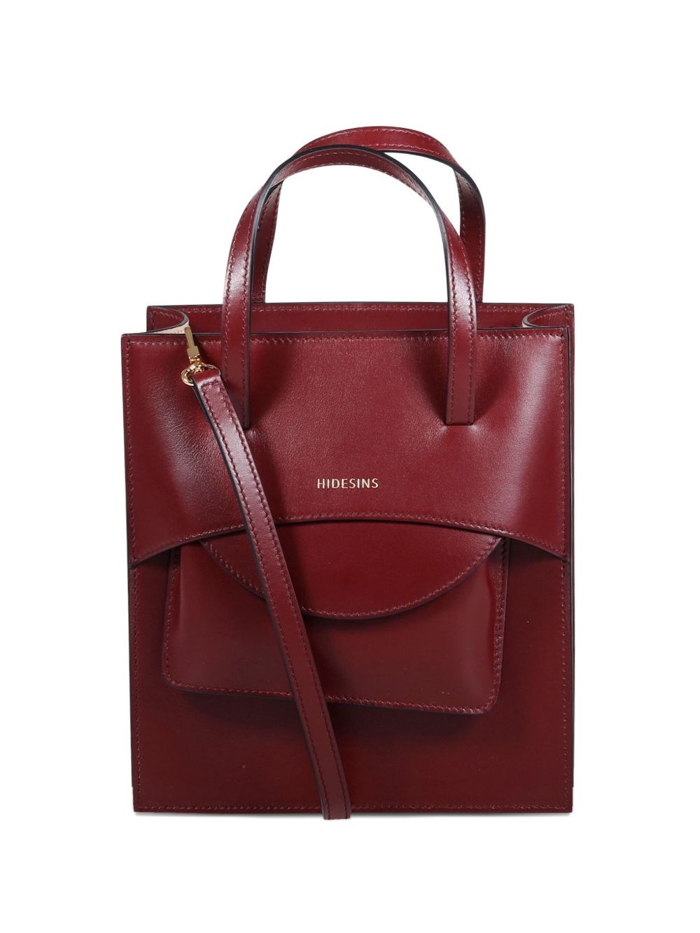 Hidesins Mini Leather Bag Top Handle In Red