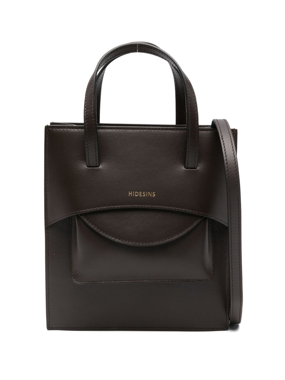 Hidesins Soft Calfskin Leather Tote Bag In Brown