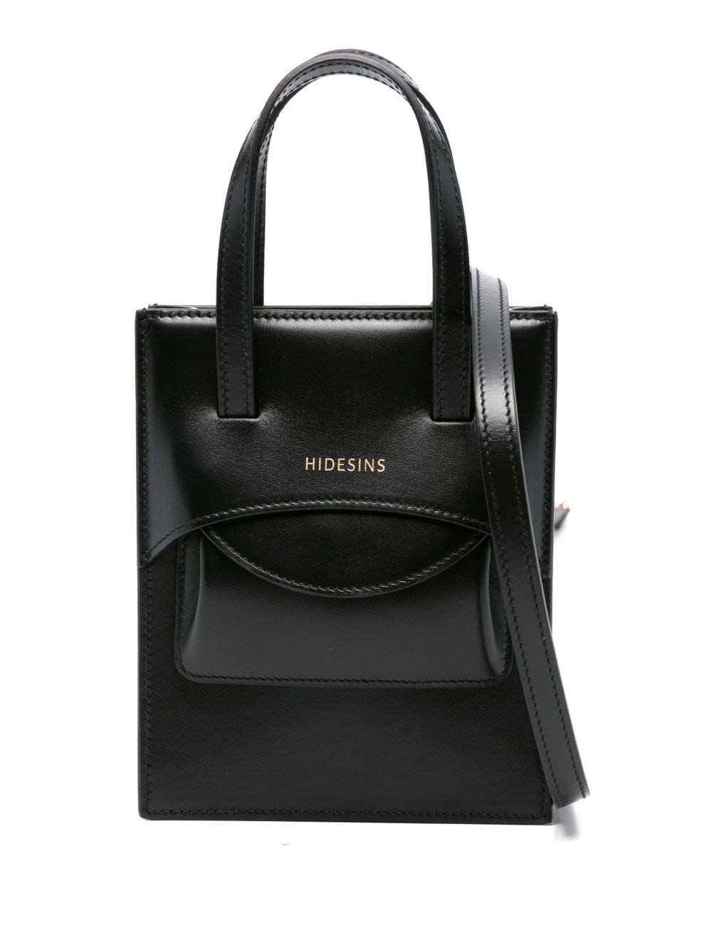 Hidesins Mini Bag With Flap And Top Handles In Black