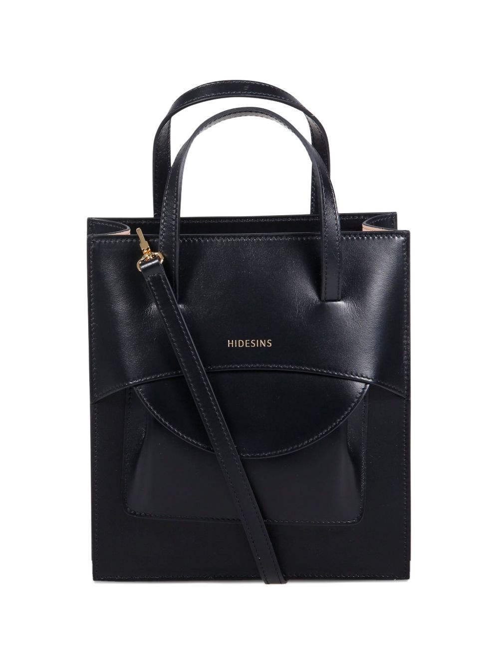 Hidesins Flap Leather Mini Bag In Black