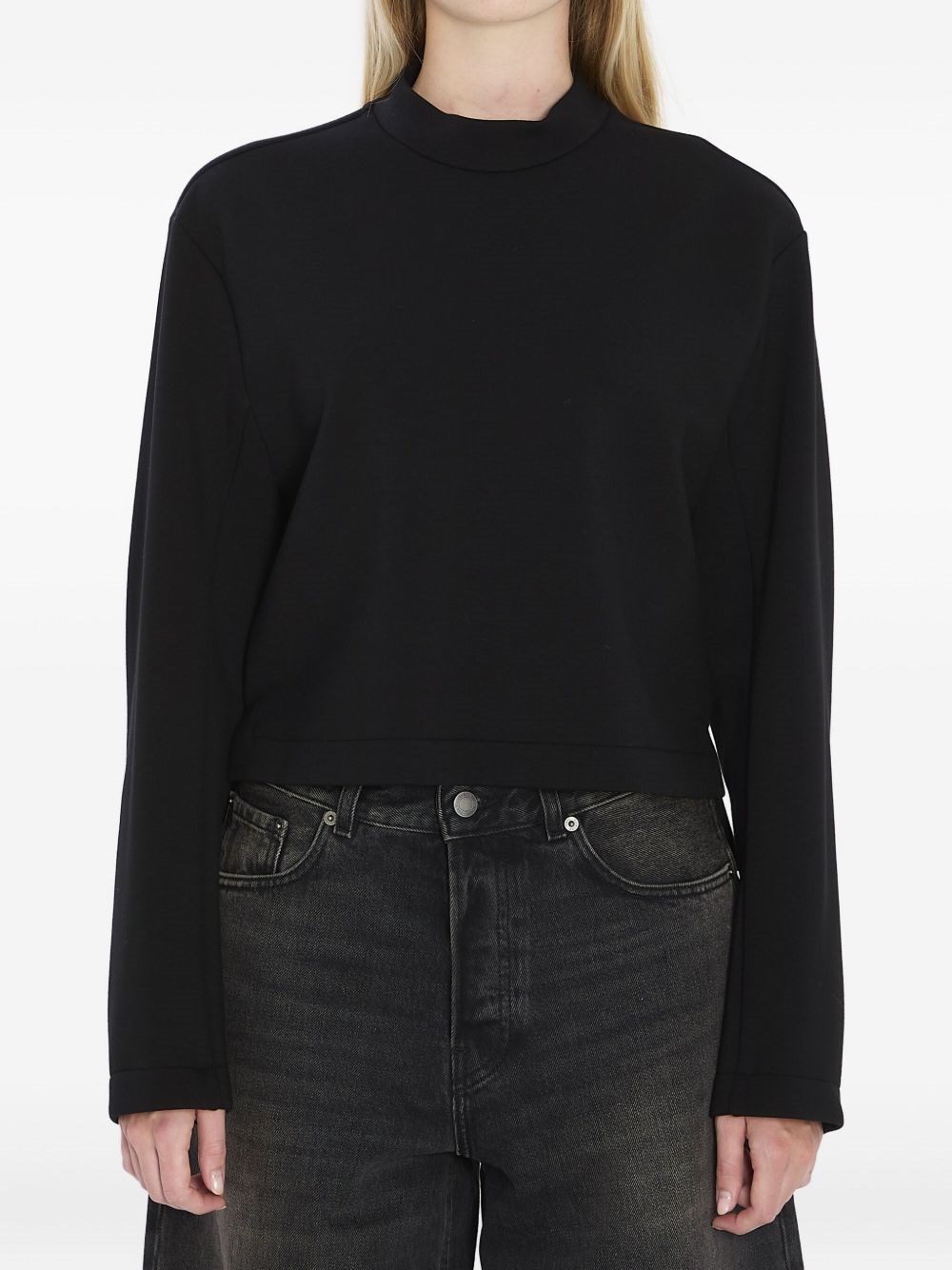 Moncler Genius Logo Crewneck Sweatshirt In Black