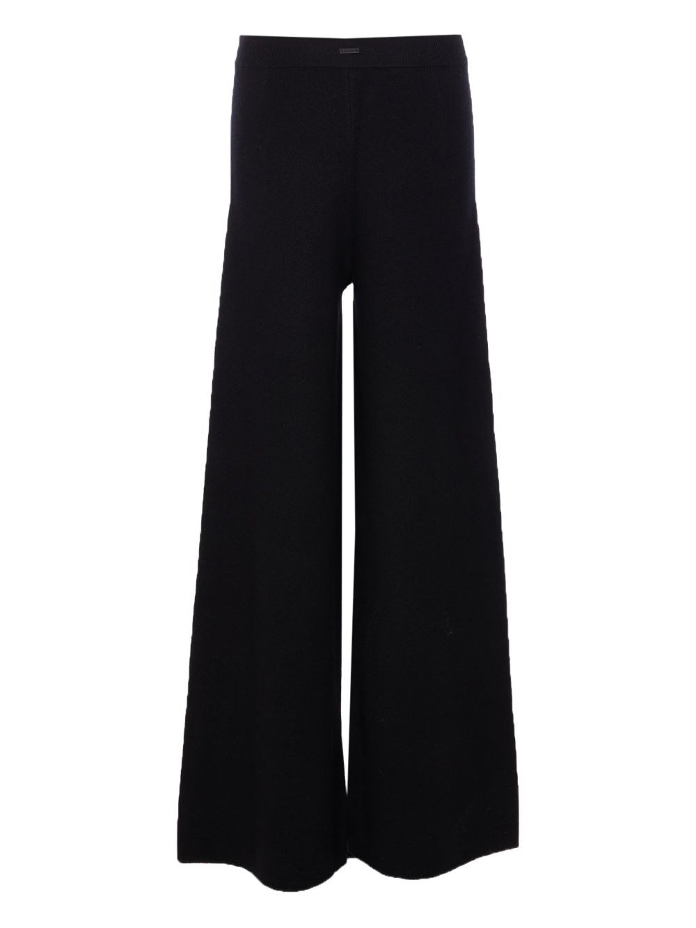 Max Mara Knitted Wide-leg Trousers In Black