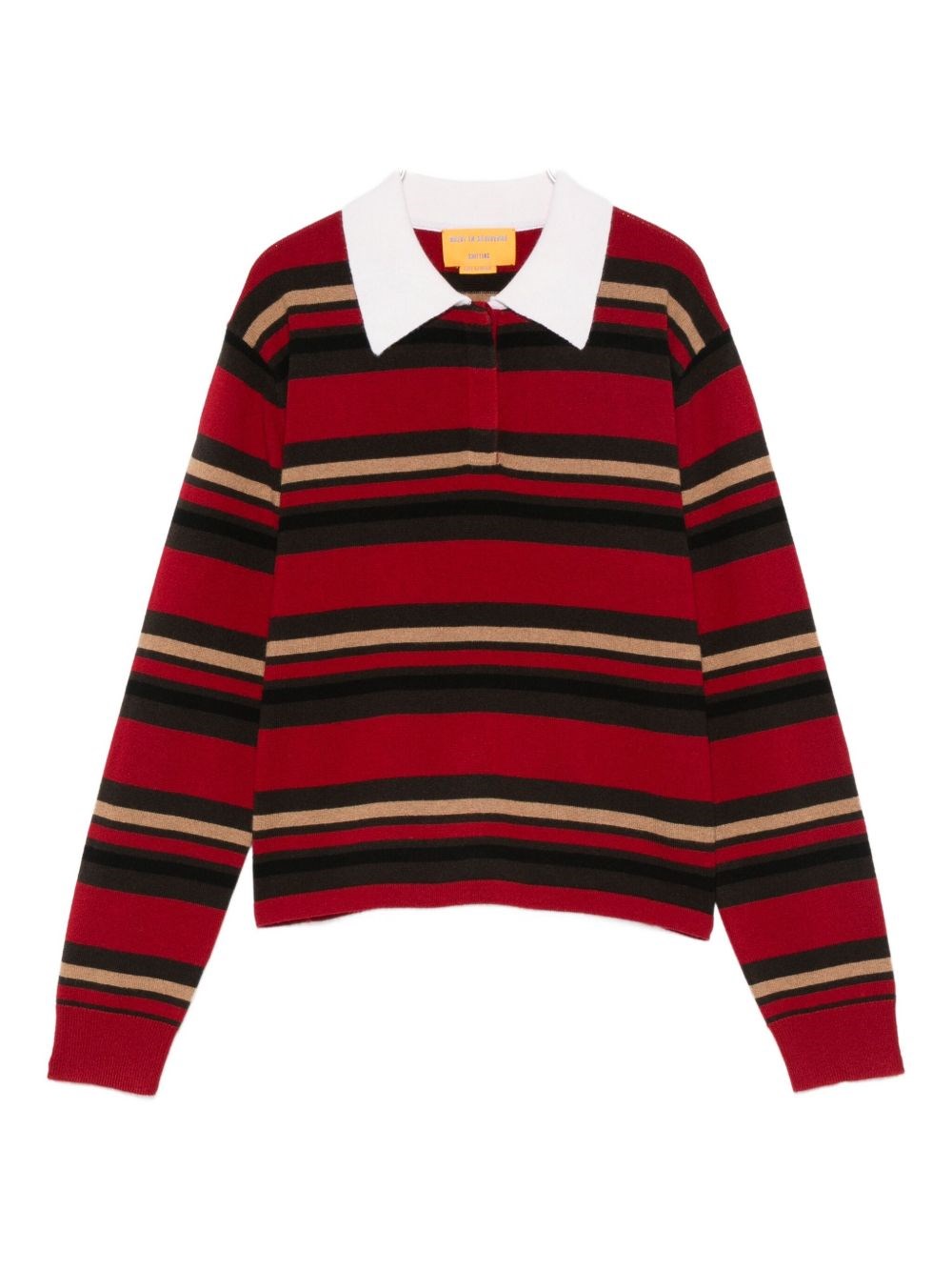 Guest In Residence Striped Polo Shirt In Multi