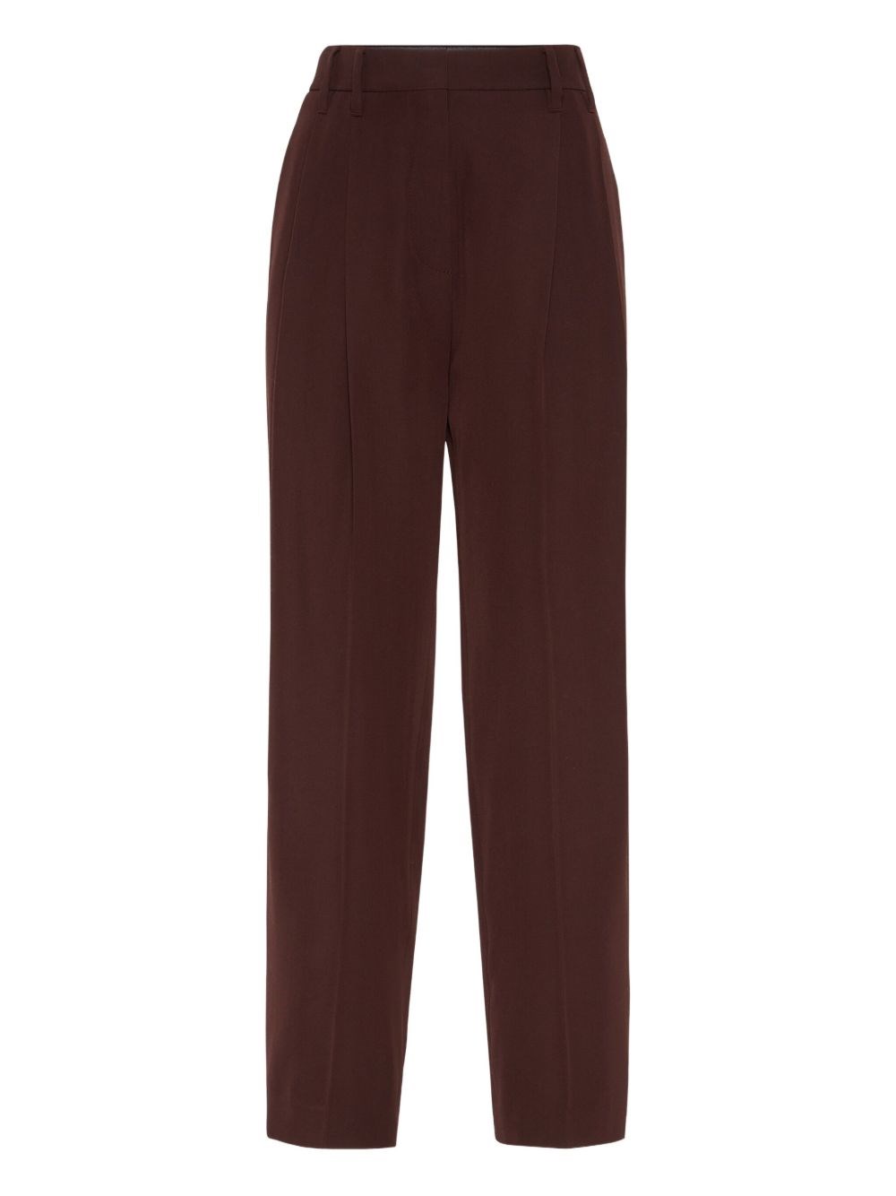 Brunello Cucinelli Wool Blend Trousers In Red