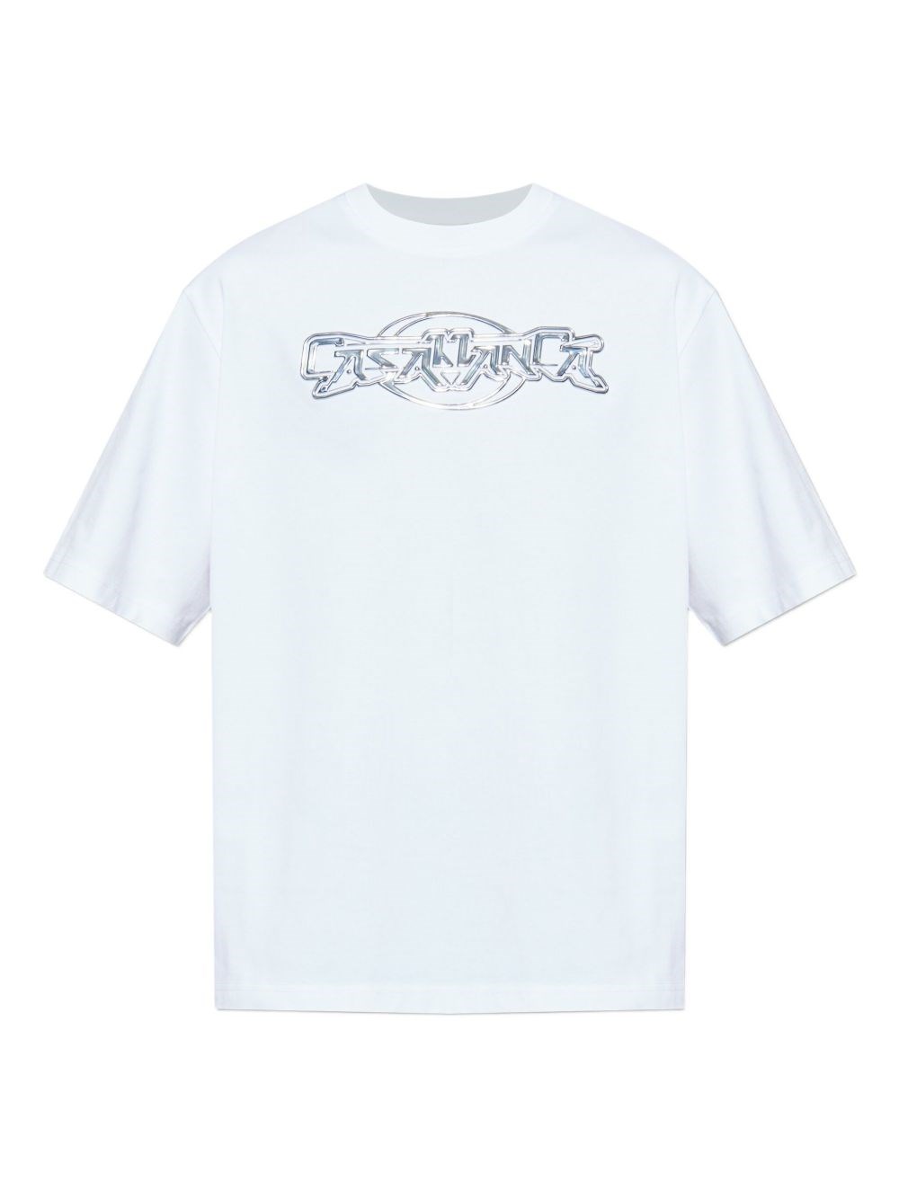 Casablanca Oversize Crew Neck T-shirt With Graphic Print In White