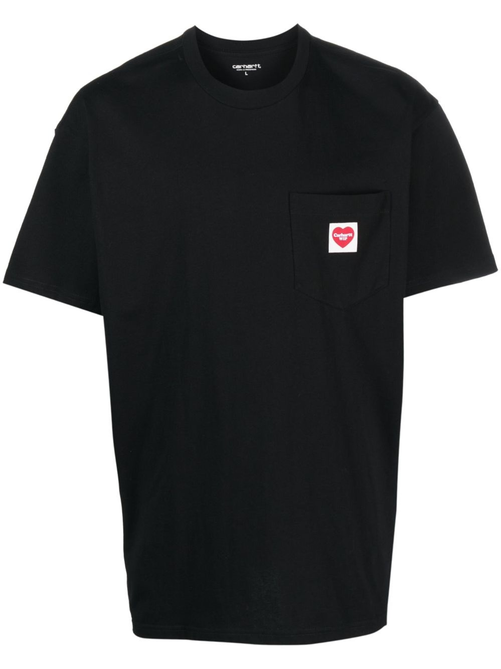Carhartt Work In Progress Pocket Heart Organic Cotton T-shirt In Black