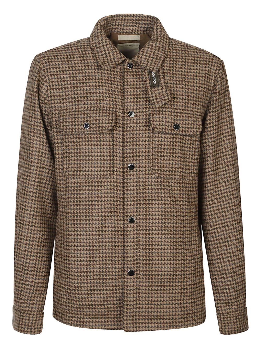 Woolrich Plaid Pattern Jacket Featuring Chest Pockets In Gray