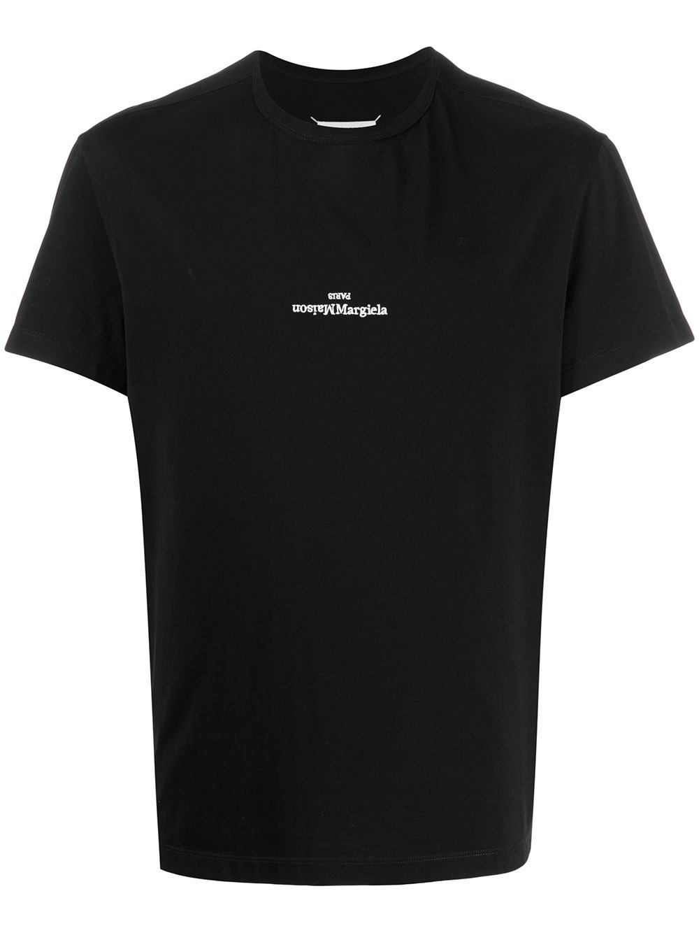 Maison Margiela Distorted Logo T-shirt In Black