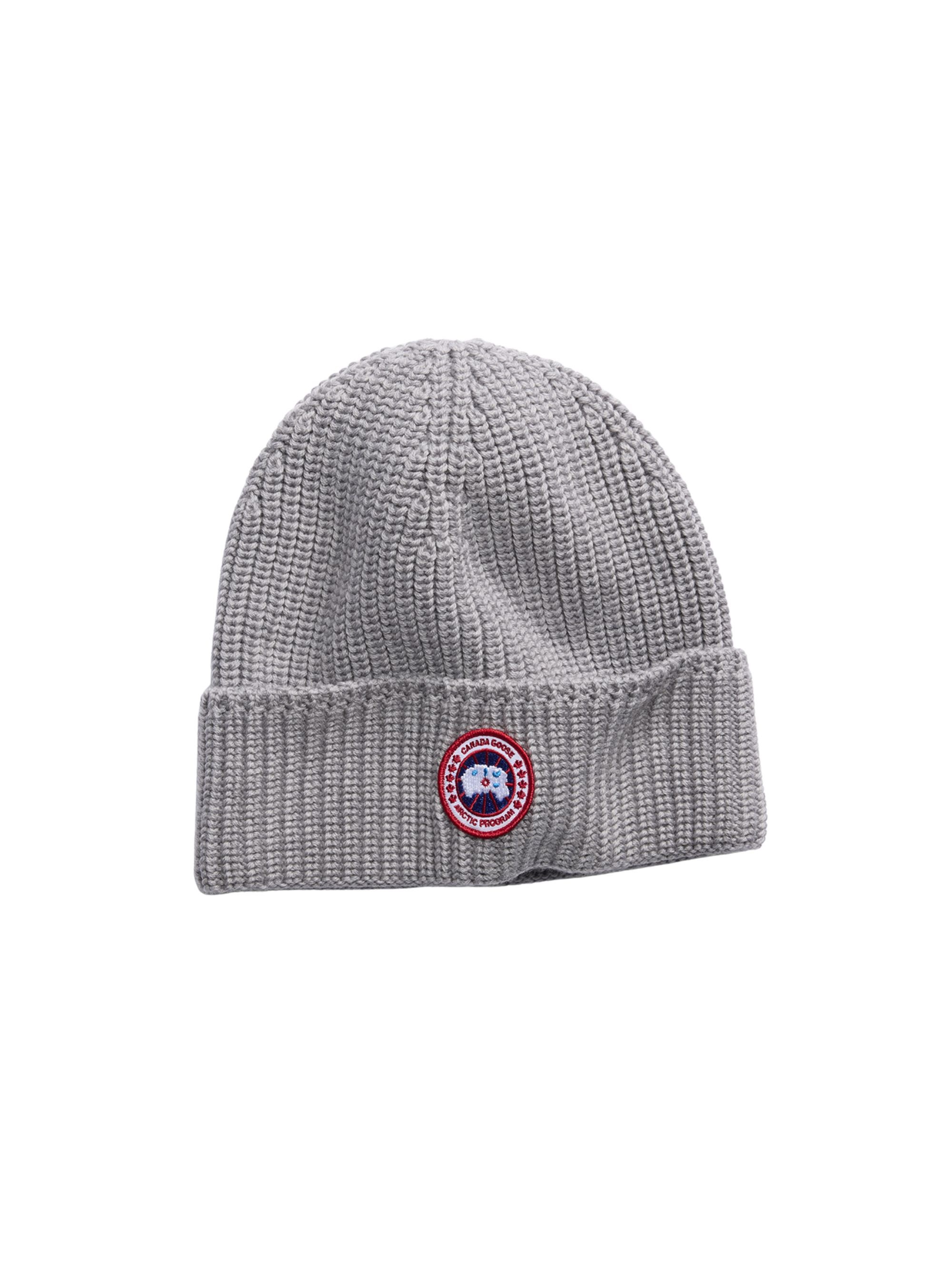 Canada Goose Ribbed Toque Hat In Gray