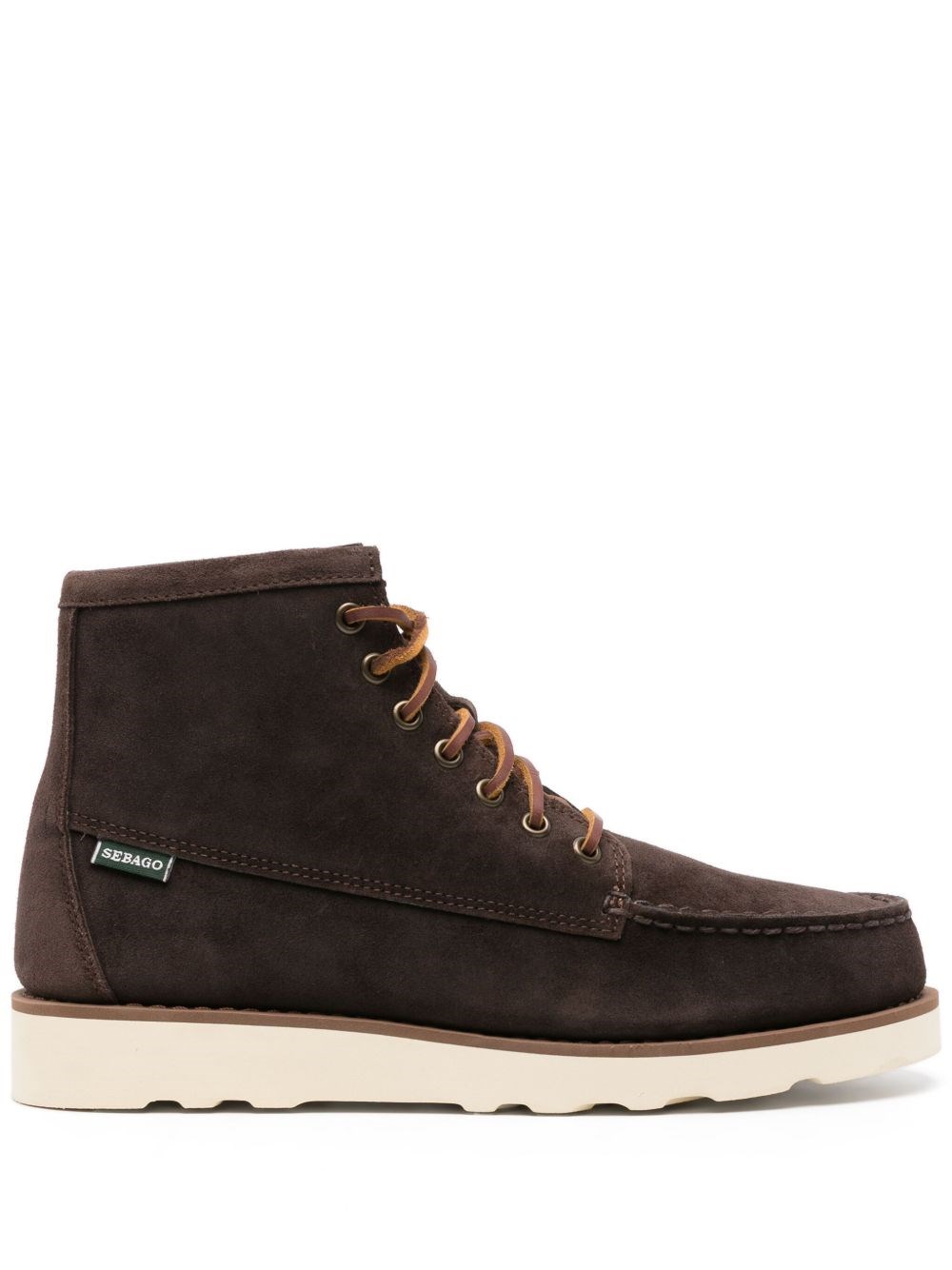 Sebago Lace Up Ankle Boots In Suede In Brown