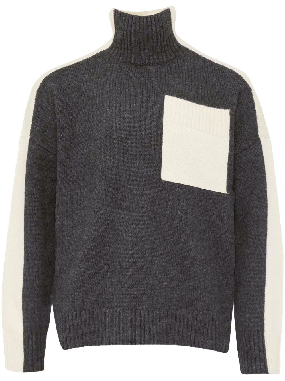 Jw Anderson Half-zip Cardigan In Gray