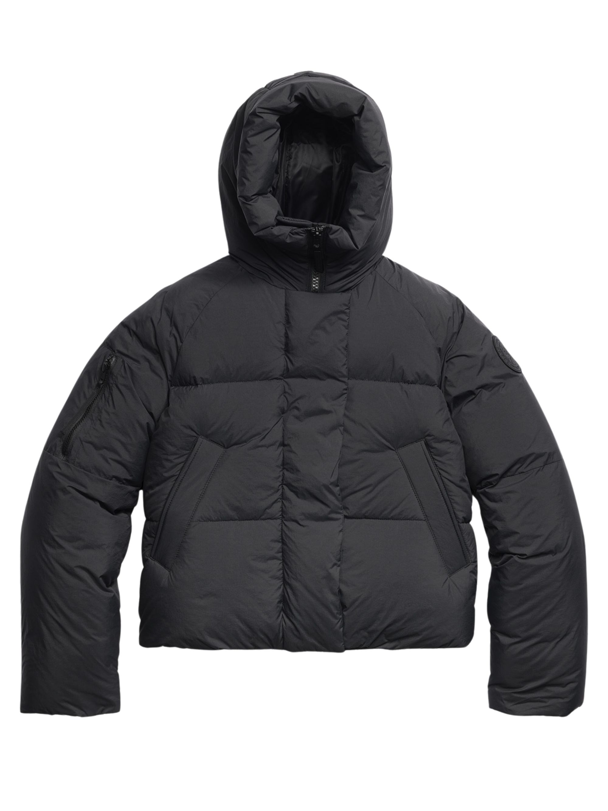 Canada Goose Quilted Puffer Jacket With High Collar In Black