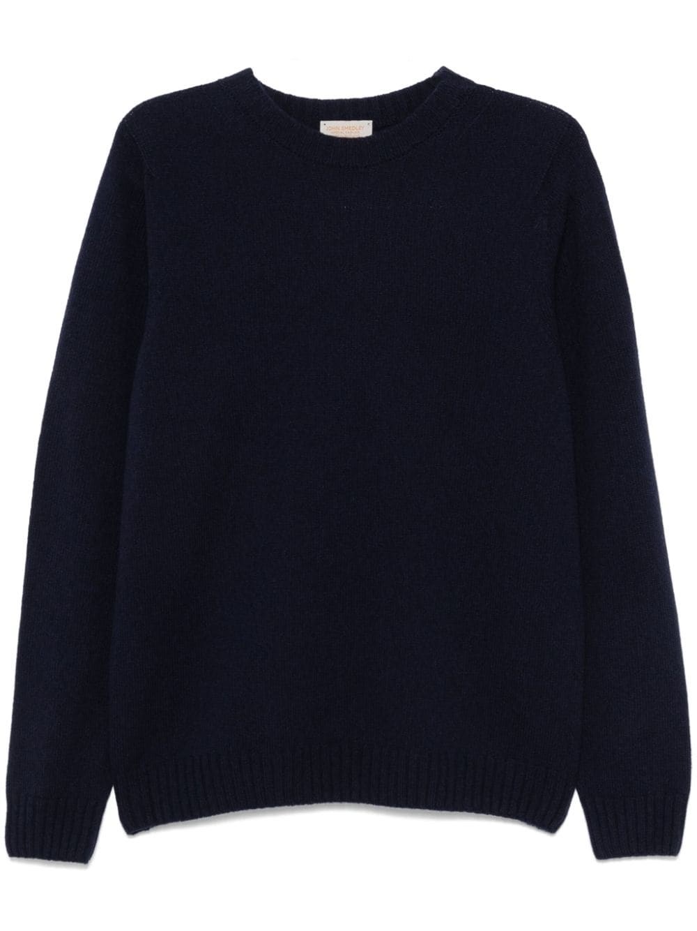 John Smedley Crew Neck Long Sleeve Knitted Sweater In Blue