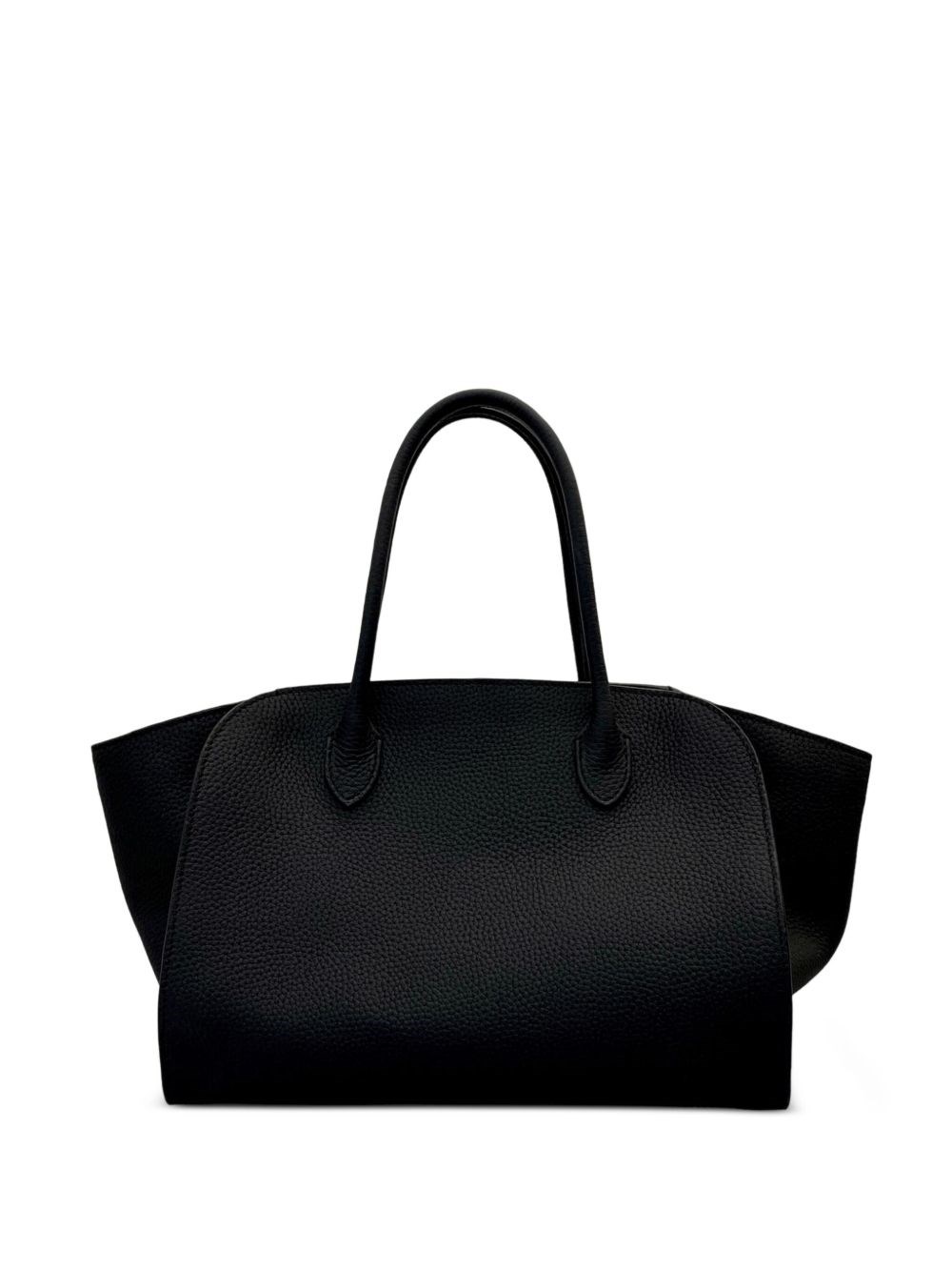 The Row Marlo 12 Leather Tote Bag In Black