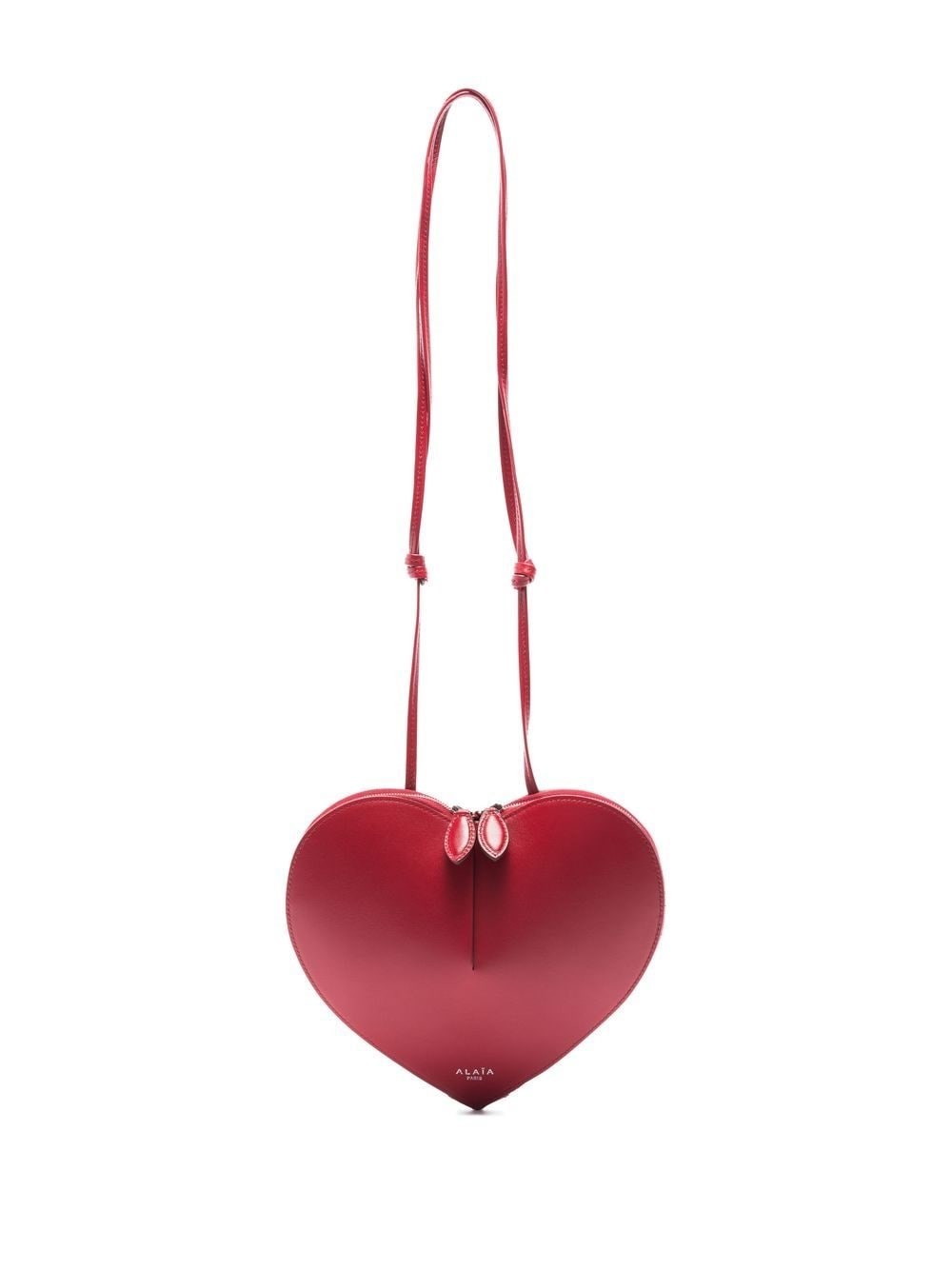 Alaïa Le Coeur Leather Crossbody Bag In Red