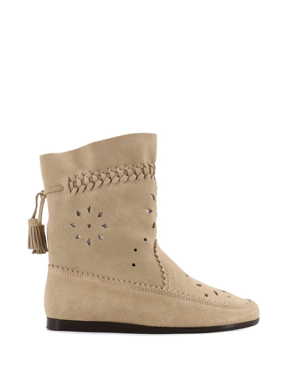 Isabel Marant Woosta Leather Boots In Gray