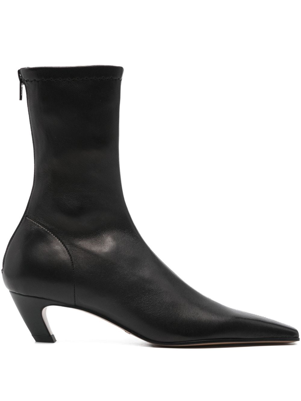 KHAITE Arizona Leather Ankle Boots