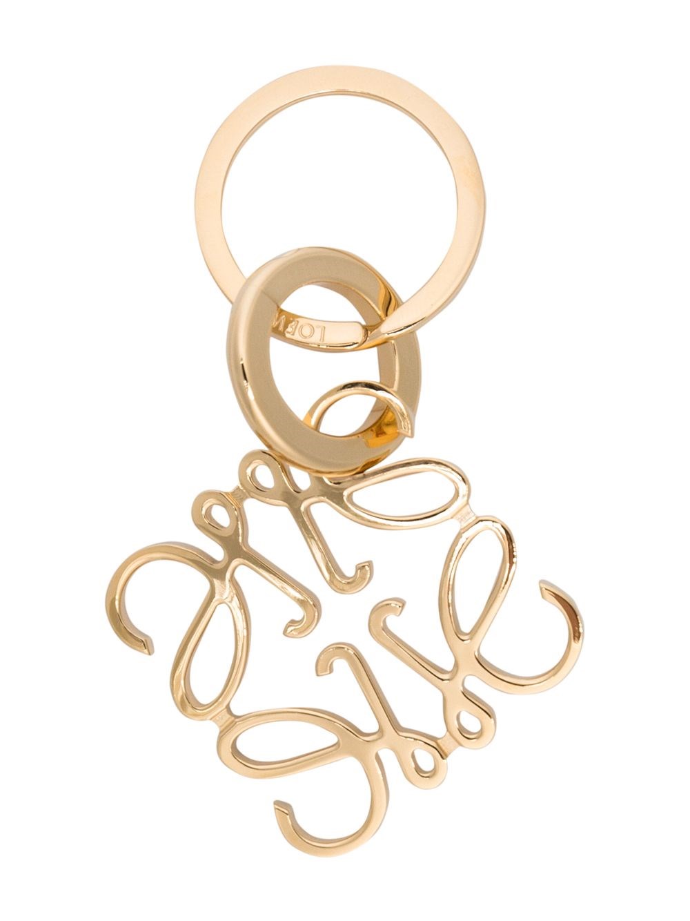 Loewe Anagram Keyring In Gold