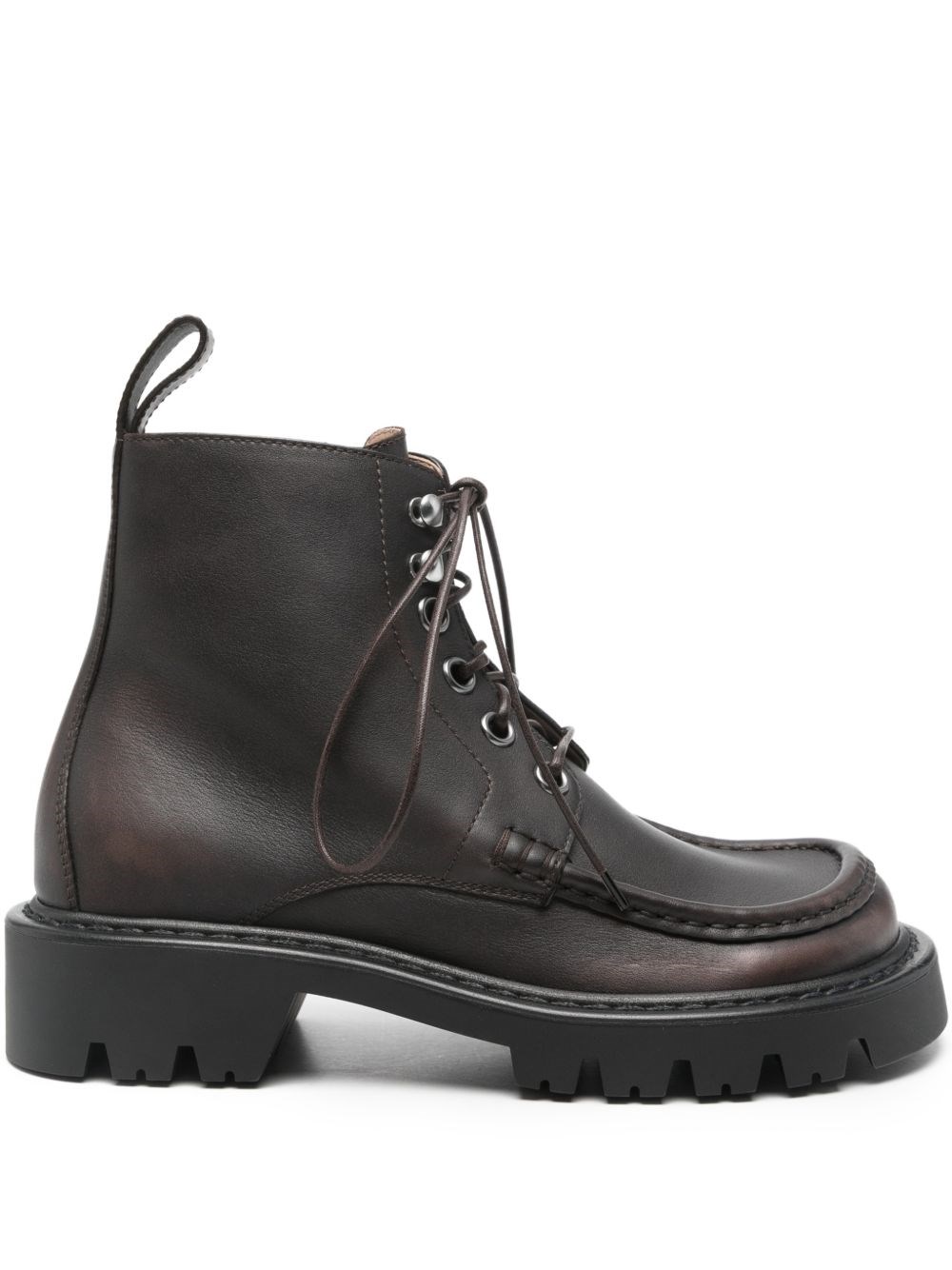 Loewe Sierra Leather Lace-Up Boots