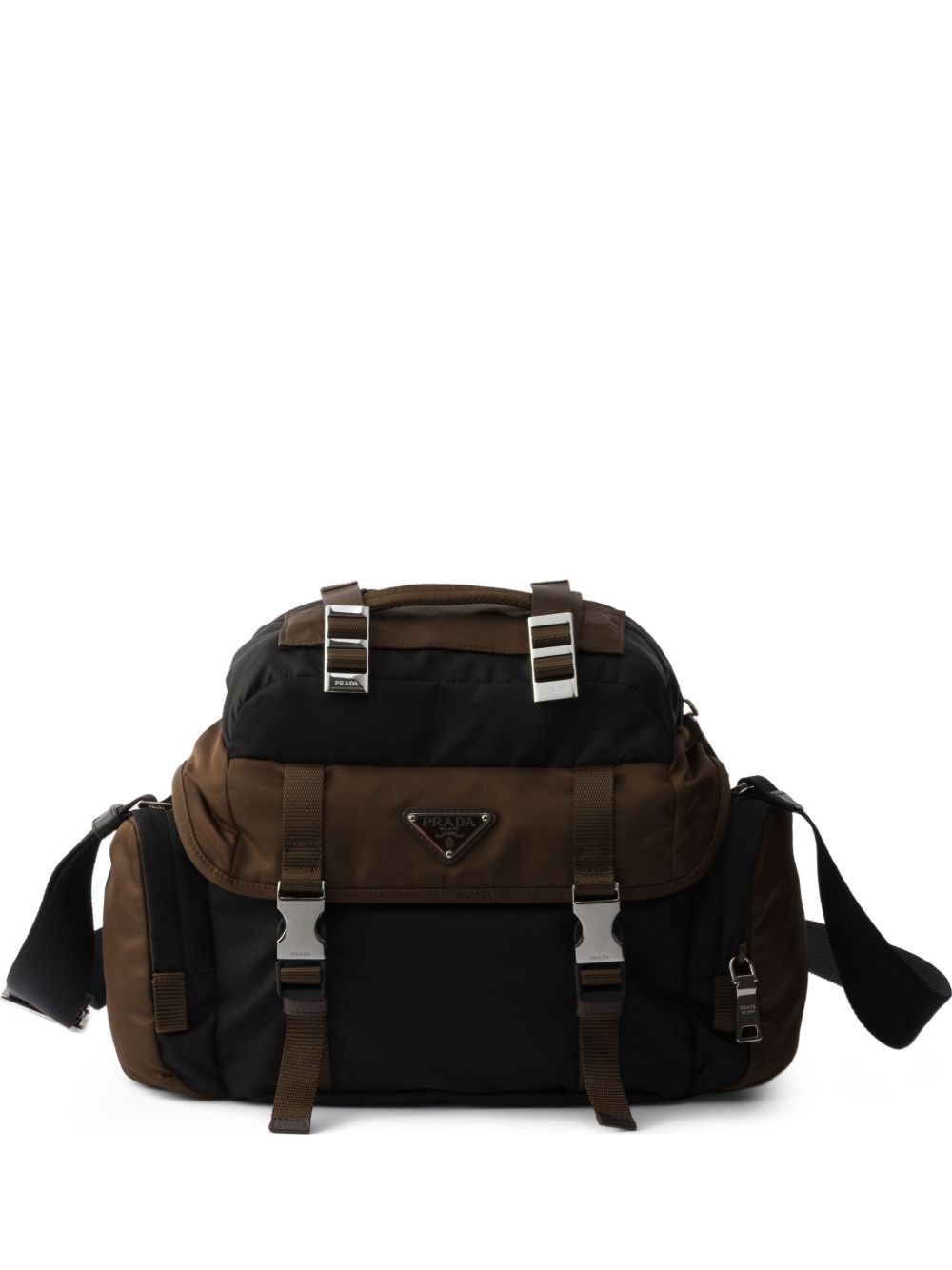 Prada Re-Nylon And Leather Crossbody Bag
