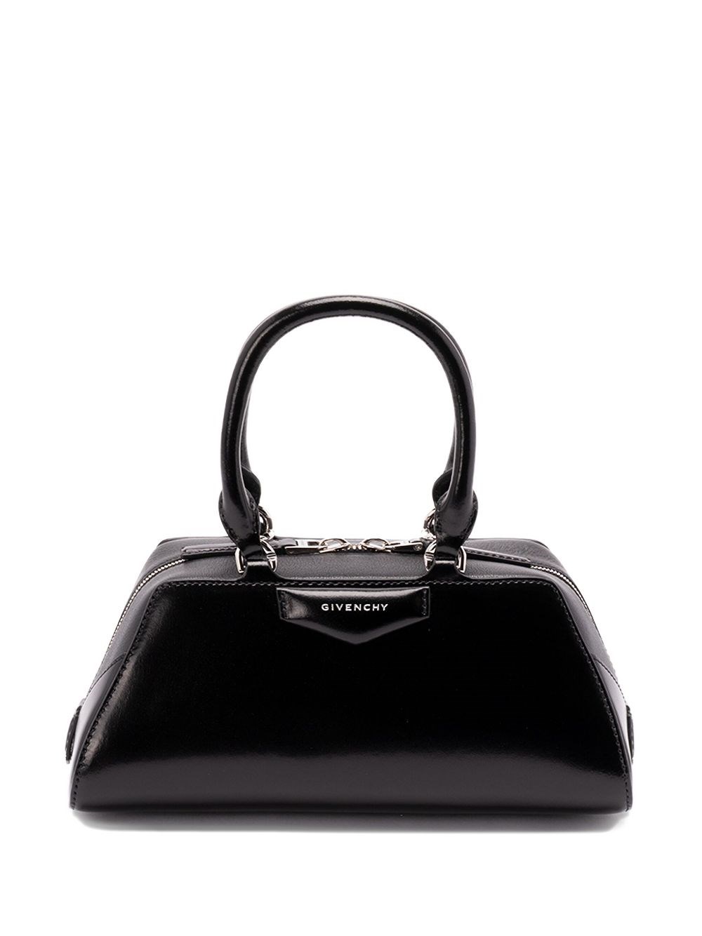 Givenchy Antigona Ew Mini Leather Handbag In Black