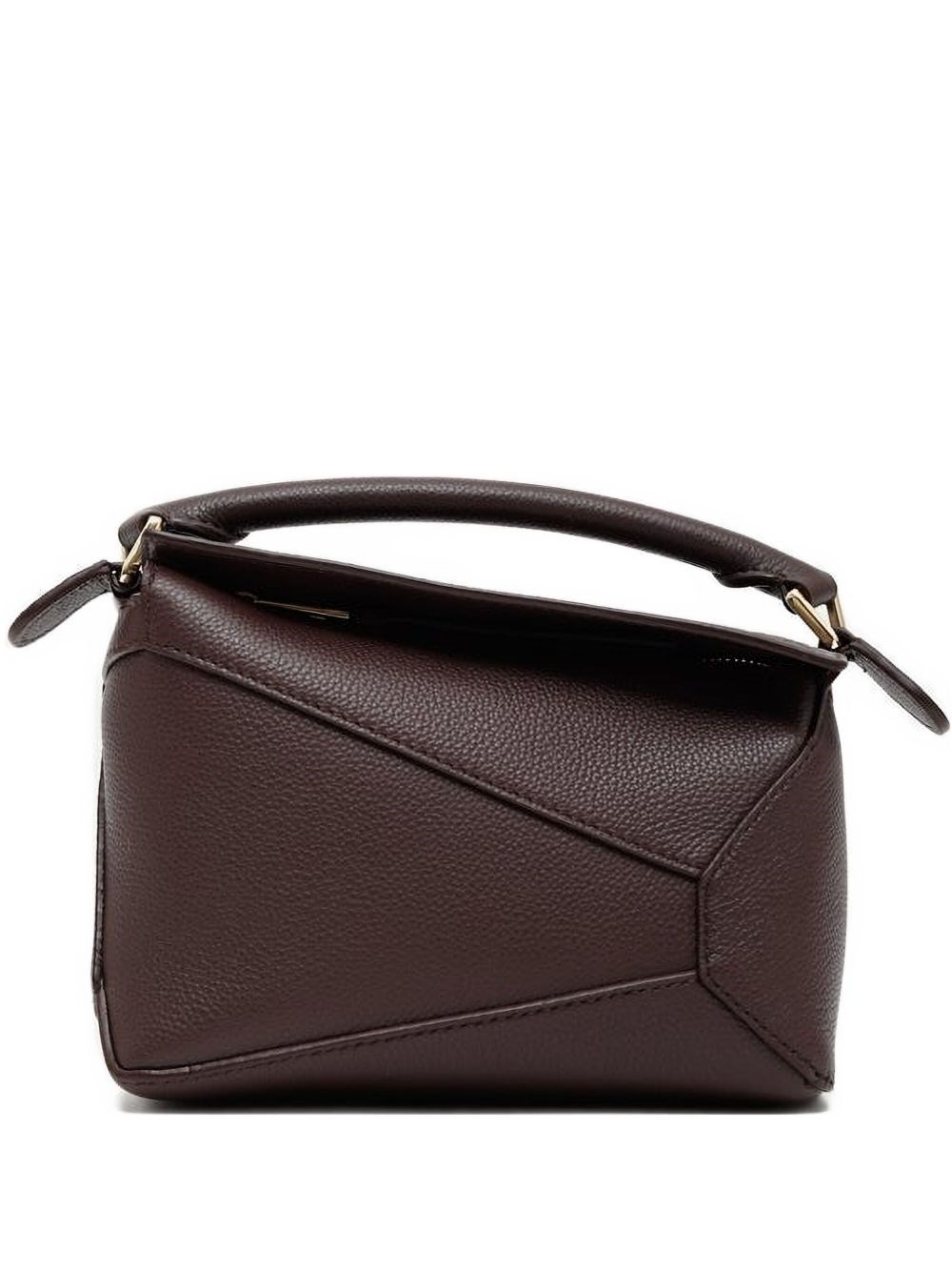 Loewe Puzzle Edge Mini Leather Handbag In Brown