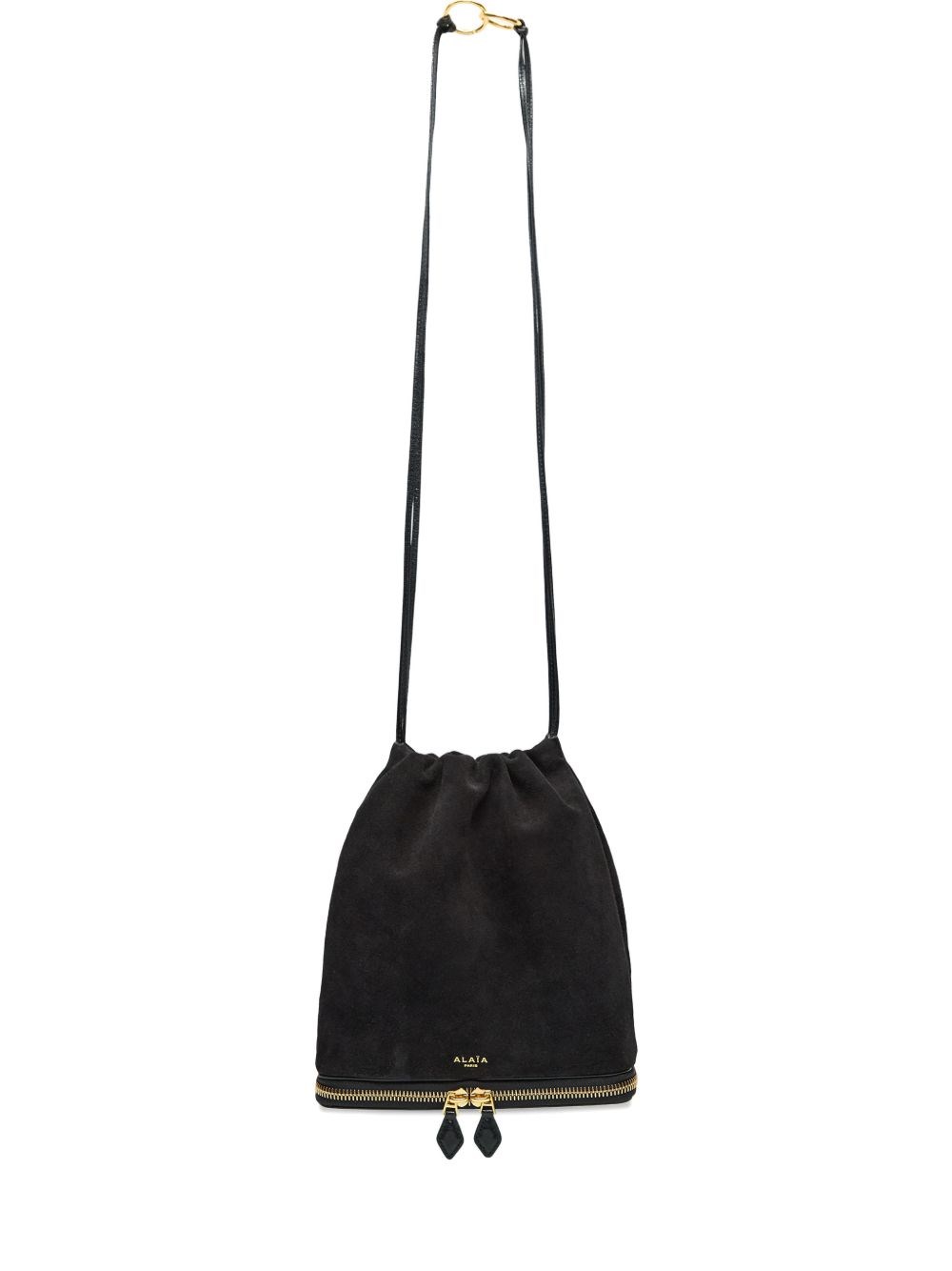 Alaïa Kvinders Sort Le Pochon Suede Leather Bucket Bag