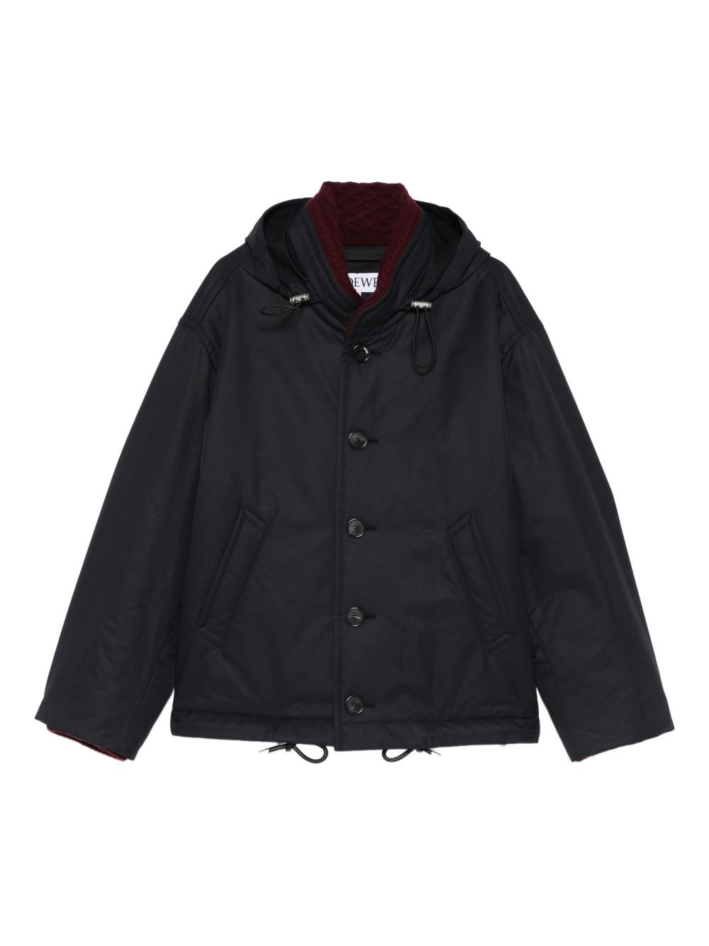 Loewe Padded Jacket In Technical Cotton In Blue