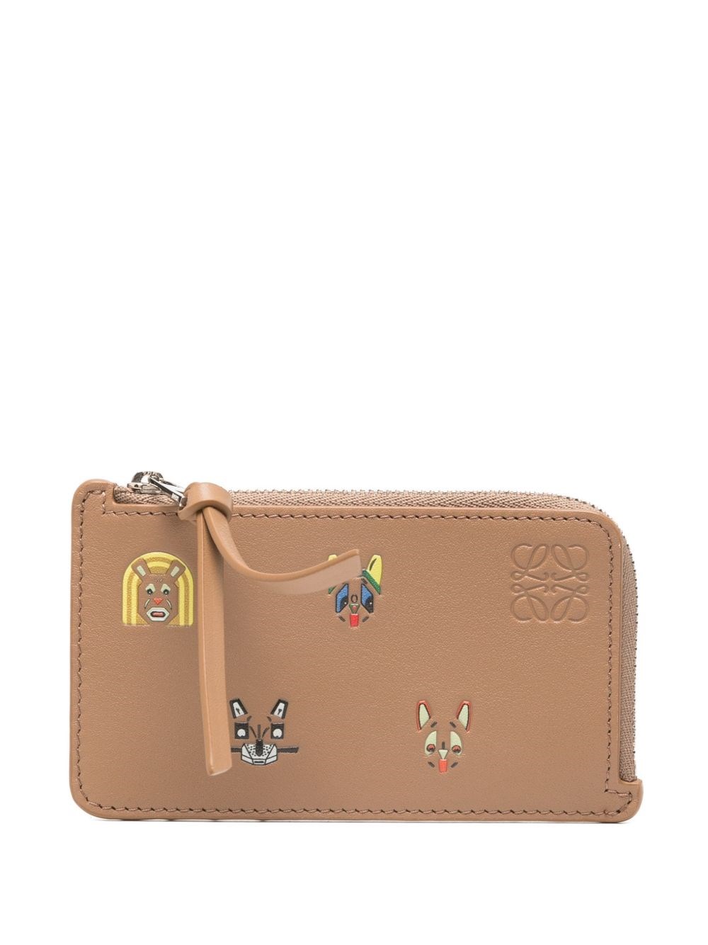Loewe X Louis Wain Zip-top Wallet In Leather In Brown