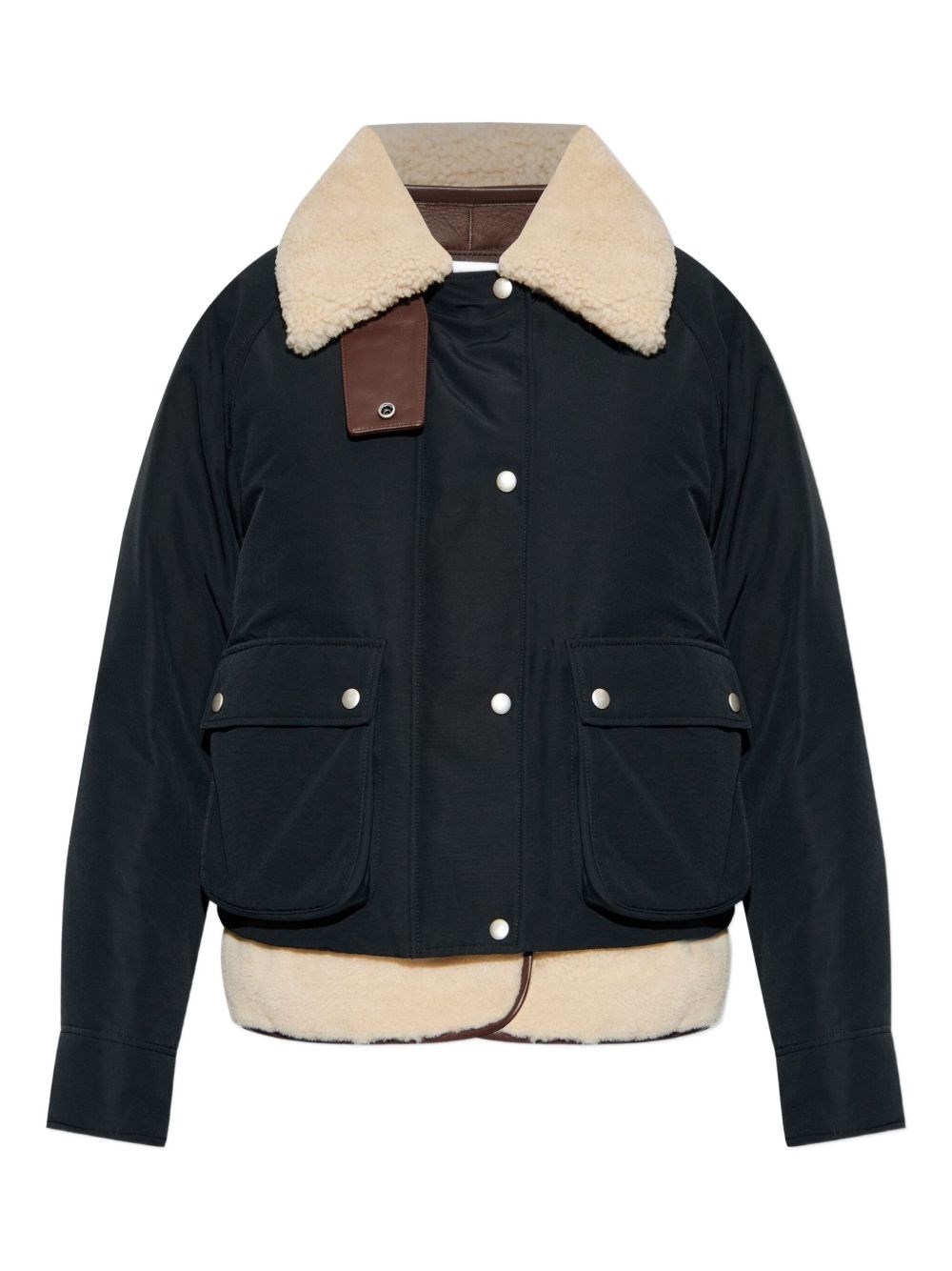Loewe Shearling-lined Padded Cotton-blend Jacket In Black
