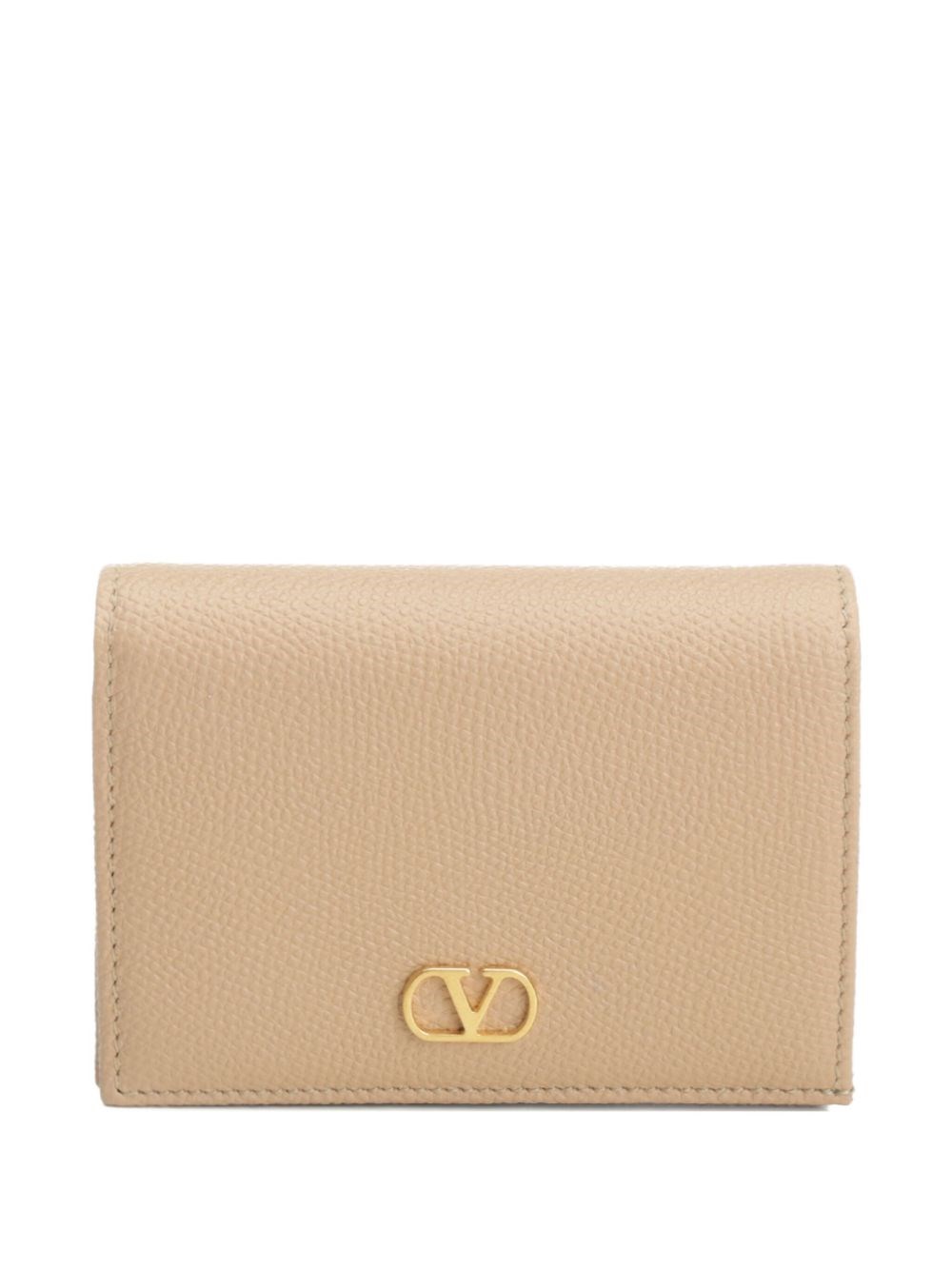 Valentino Garavani Vlogo Signature Leather Wallet In Pink