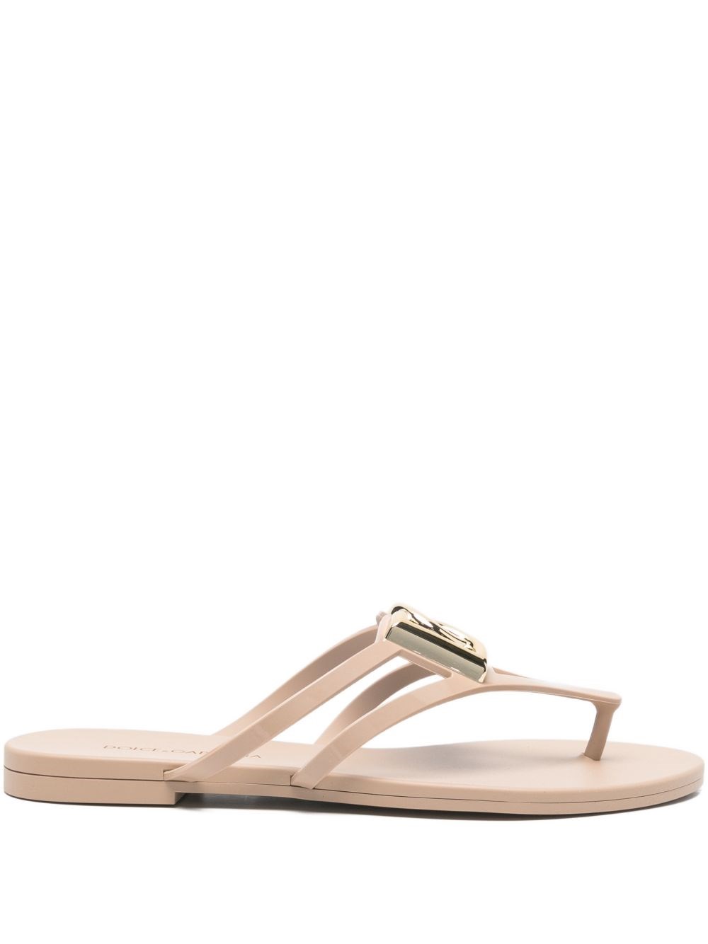 Dolce & Gabbana Dg Logo Thong Sandals In Pink