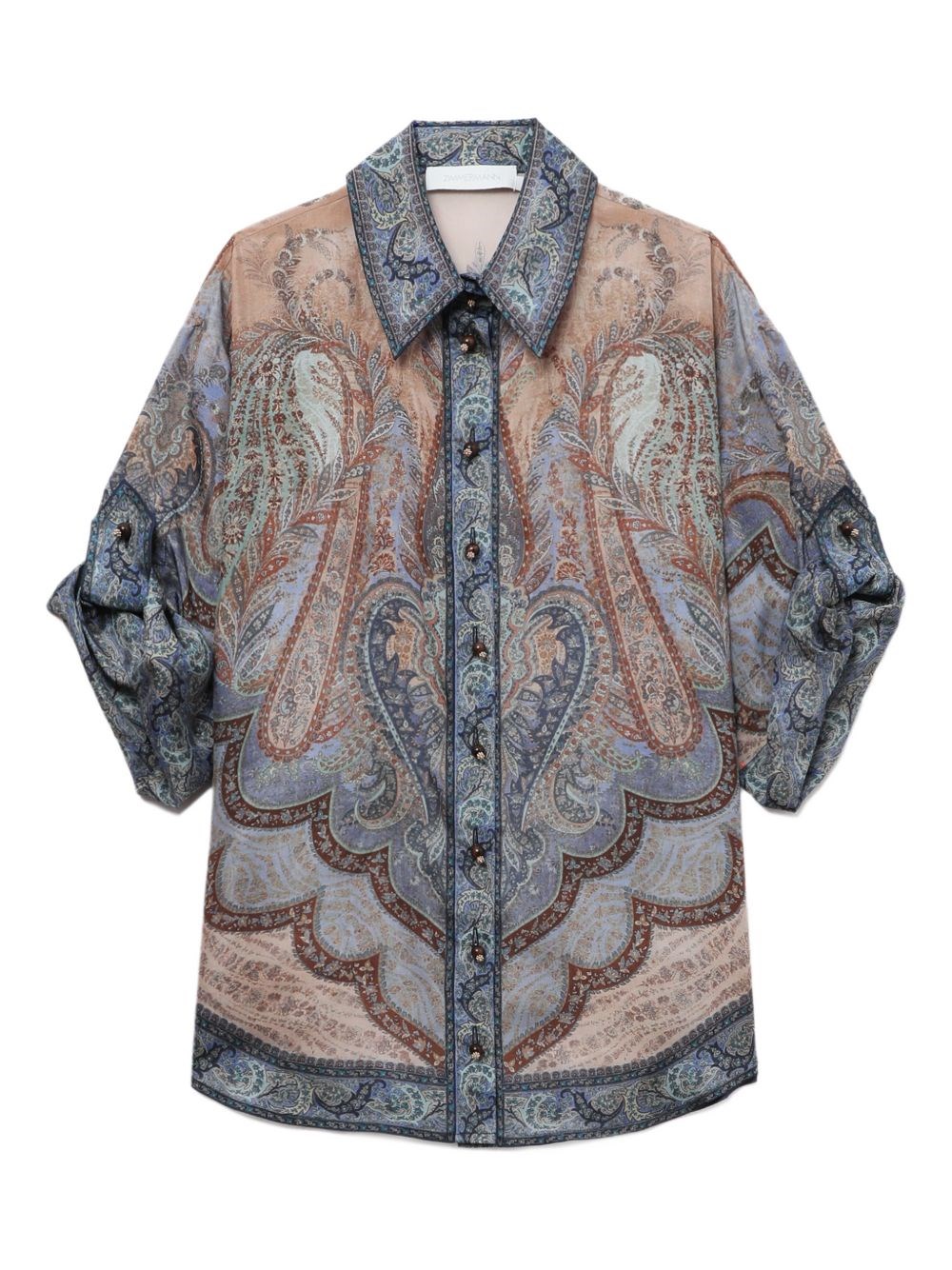 Zimmermann Shirt Wanderlust Short Sleeve In Multi