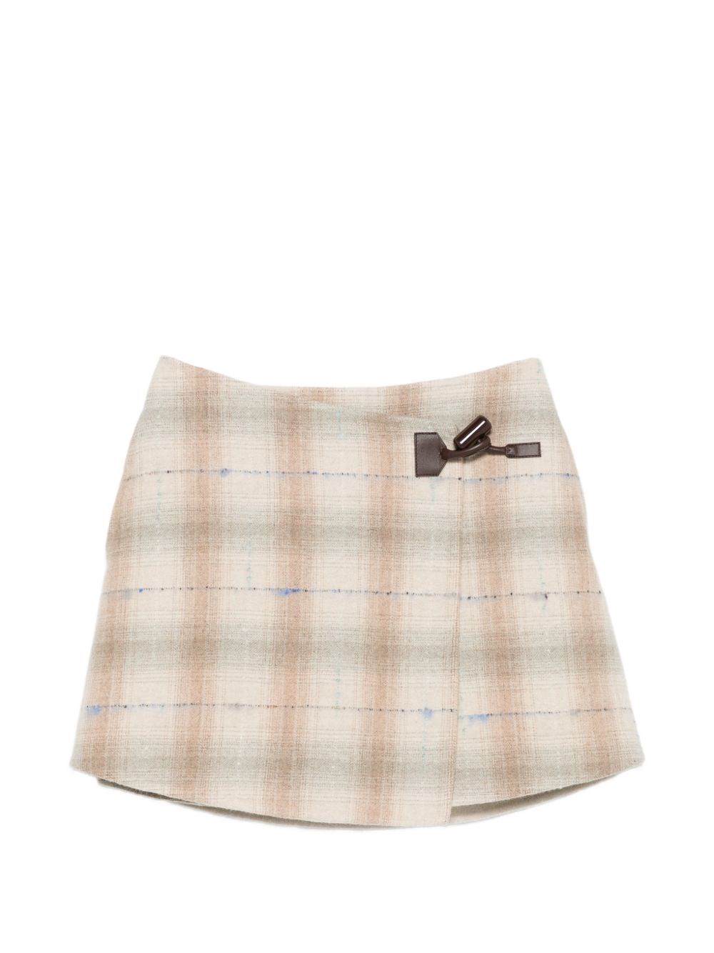 Loewe Wool And Cashmere Mini Skirt In Sand
