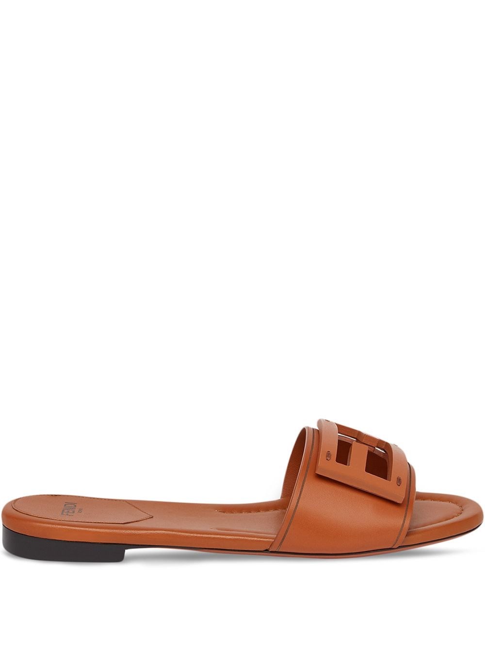 Fendi Baguette Leather Slides