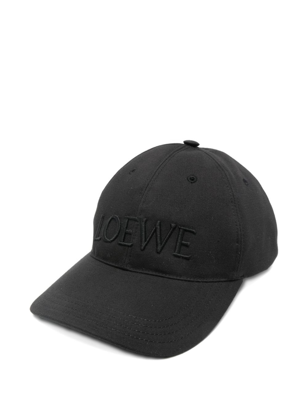 Loewe Logo Canvas Baseball Cap In Black
