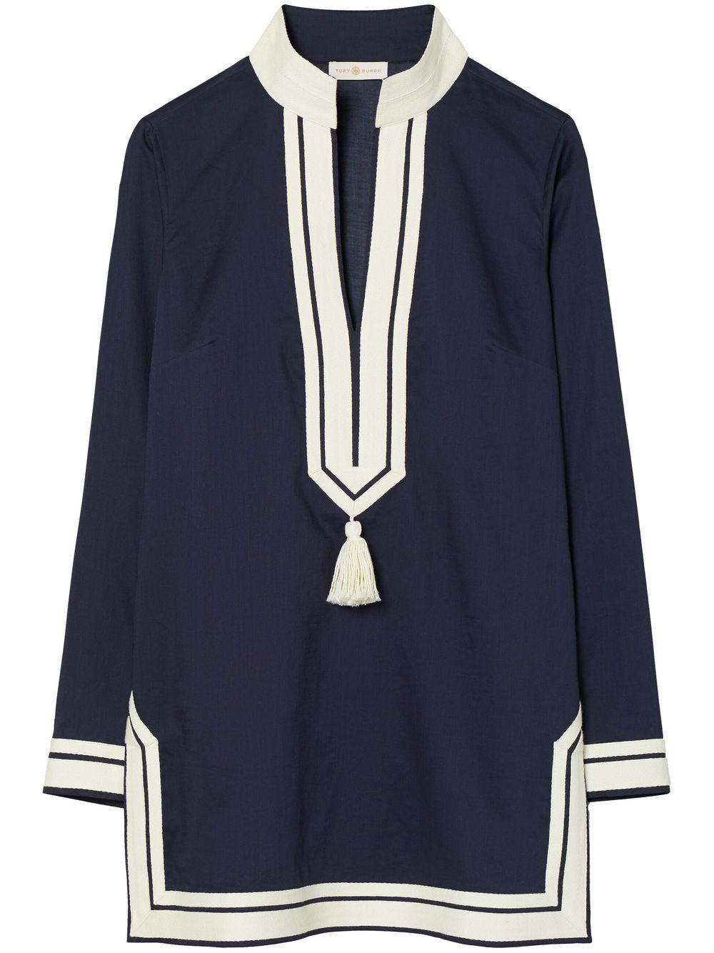 Tory Burch Cotton Tunic In Blue