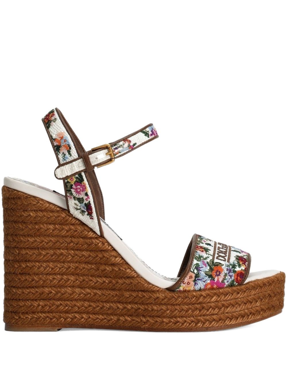 Dolce & Gabbana Embroidered Wedge Sandals
