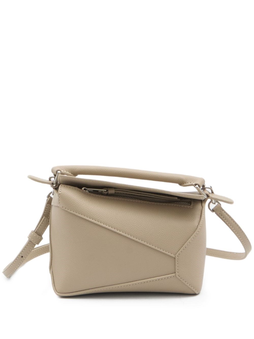Loewe Puzzle Edge Mini Leather Handbag In Sand