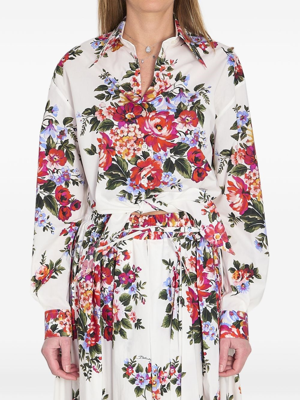 Dolce & Gabbana Flower Print Cotton Shirt