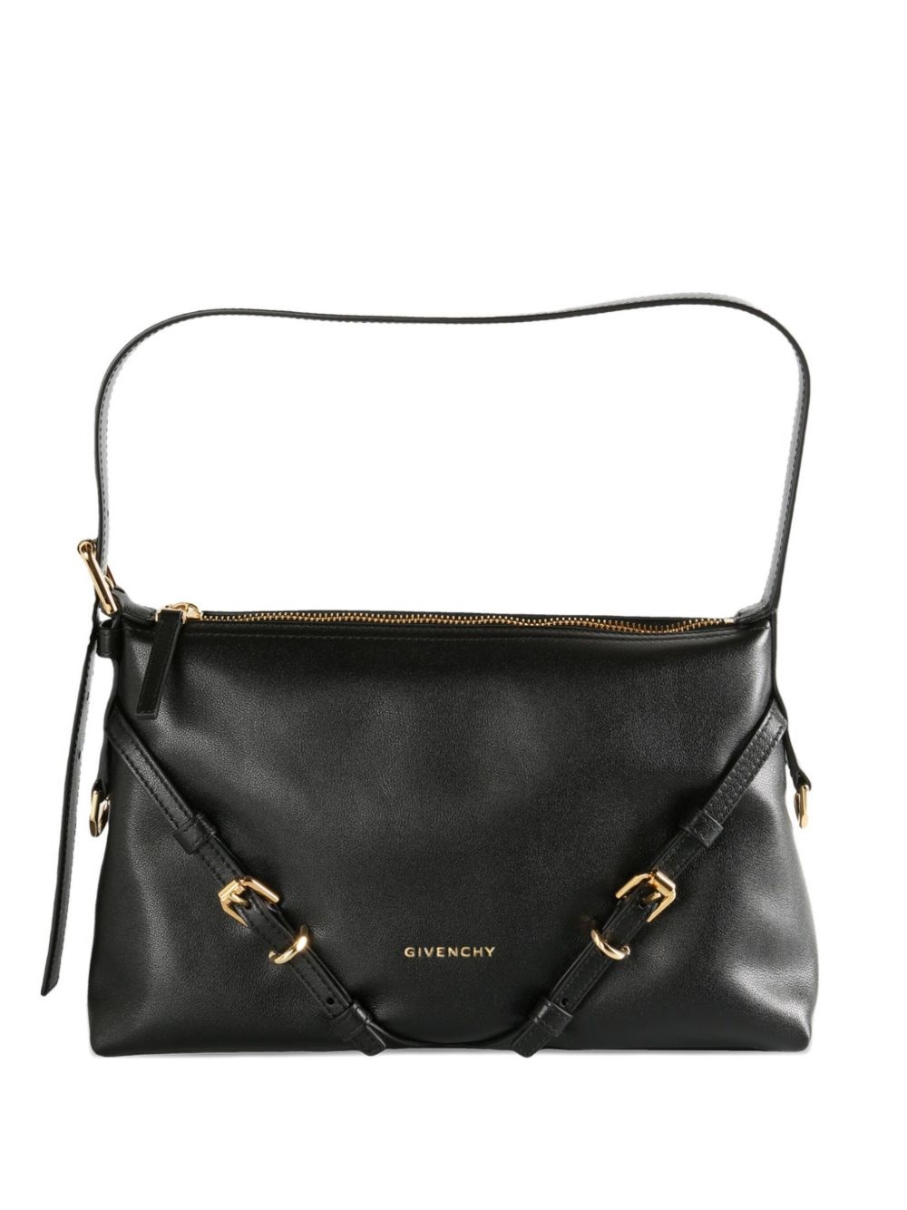Givenchy Women Voyou Mini Leather Shoulder Bag In Black
