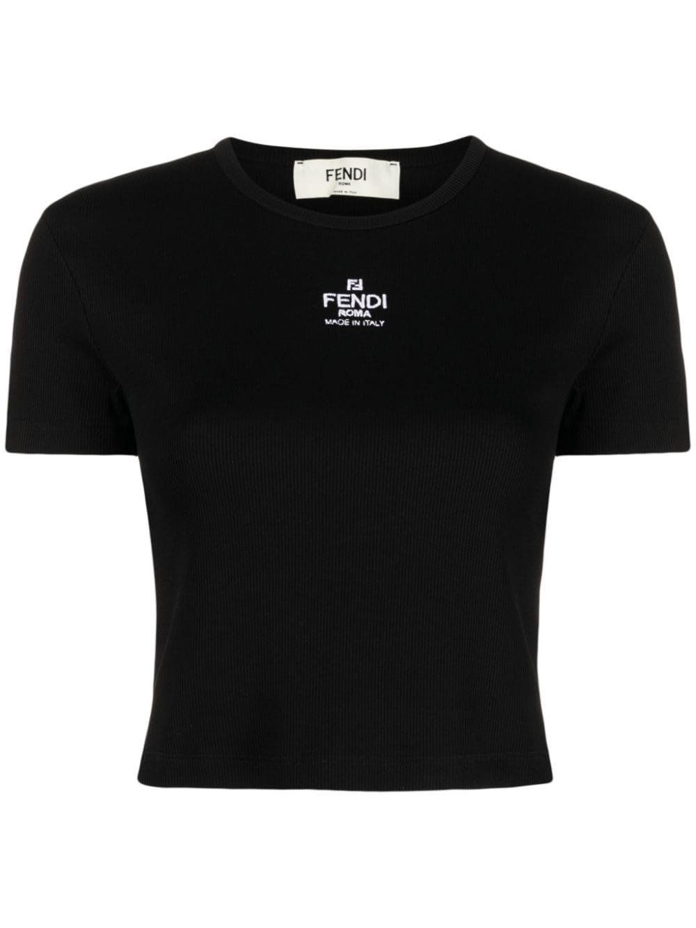 Fendi Logo Cotton T-Shirt
